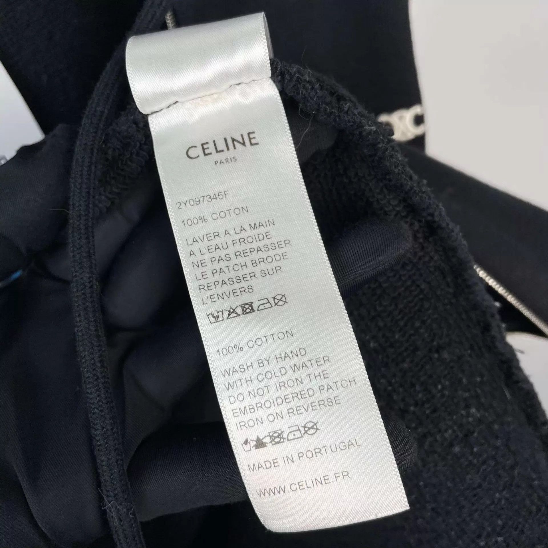 Celine Celine cotton zip hoodie black L 95 new Size L / US 10 / IT 46 - 6 Thumbnail