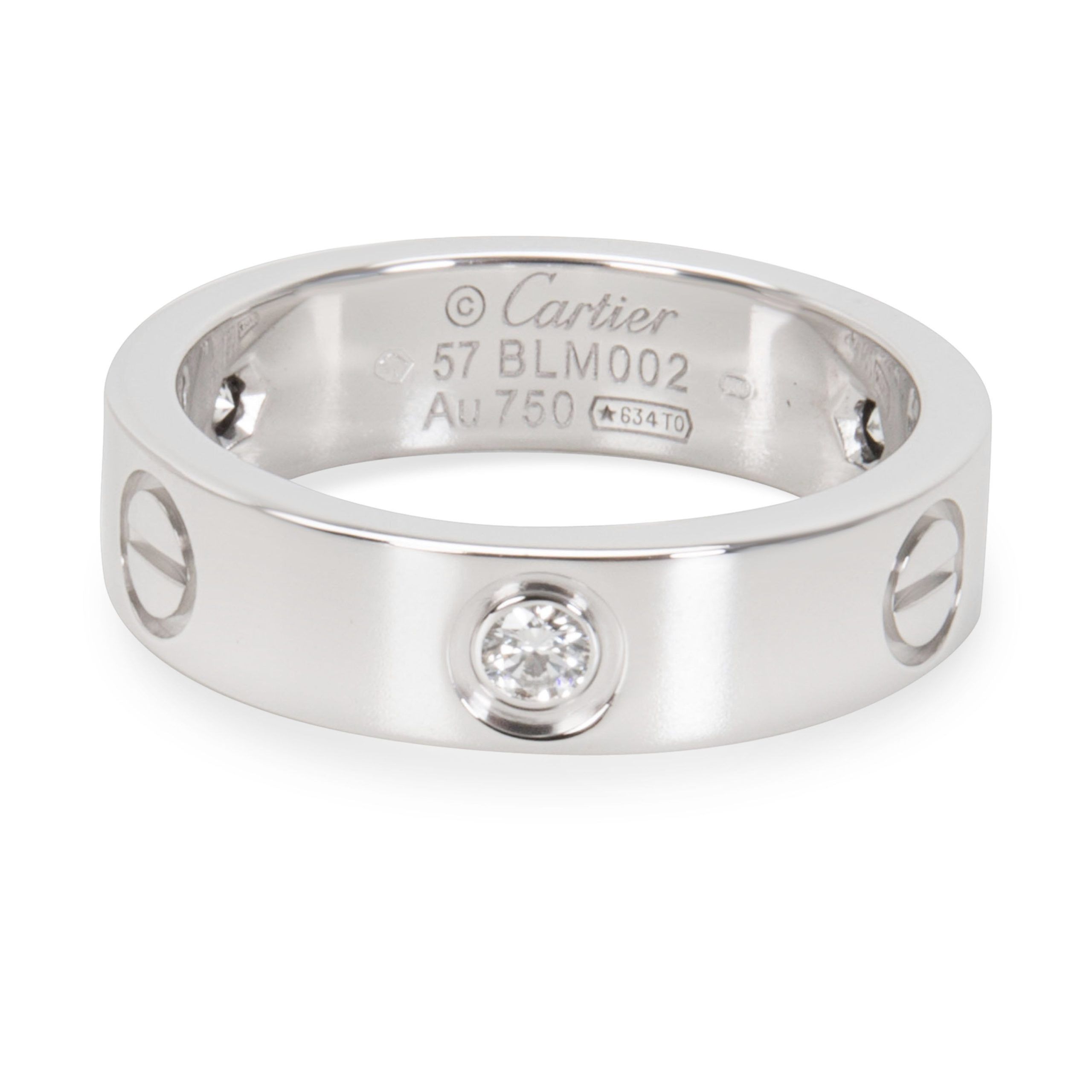 Cartier Diamond Love Ring in 18K White Gold (0.10 CTW)