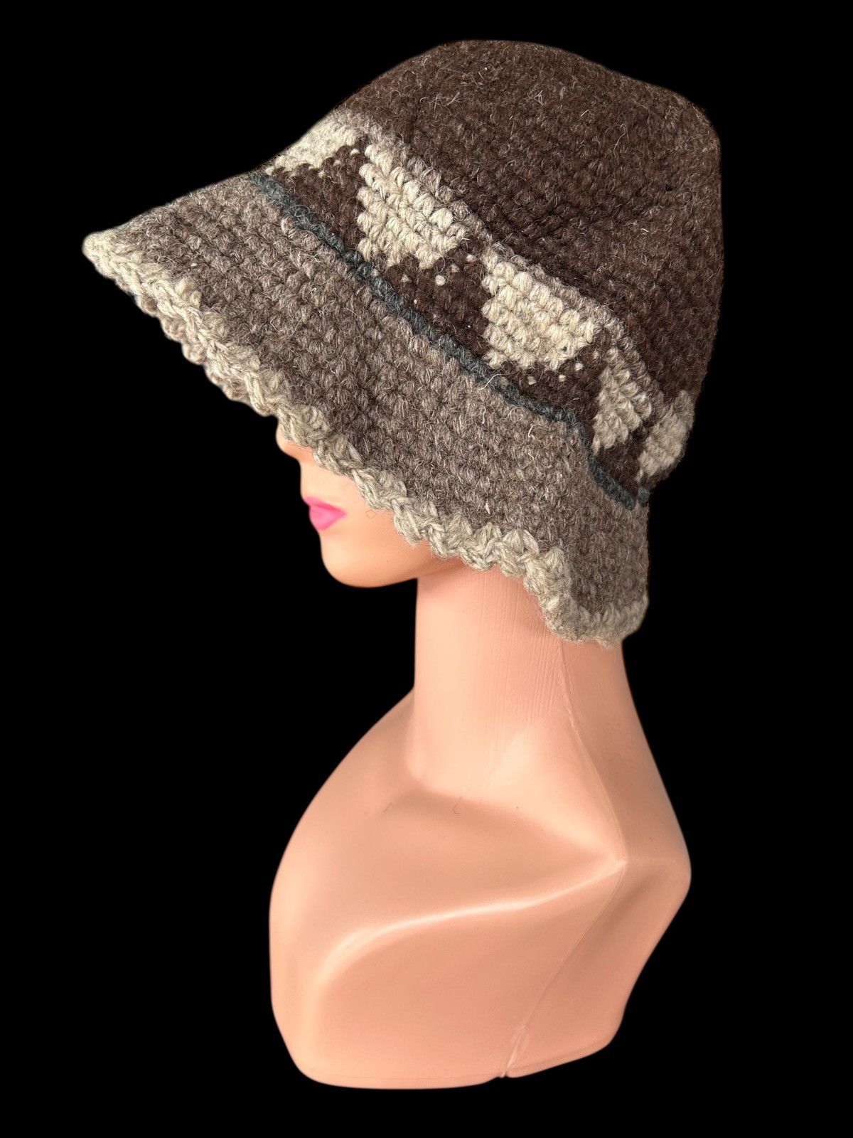 Kapital Crochet Knitted Handmade Wool Bucket Hats Size ONE SIZE - 1 Thumbnail
