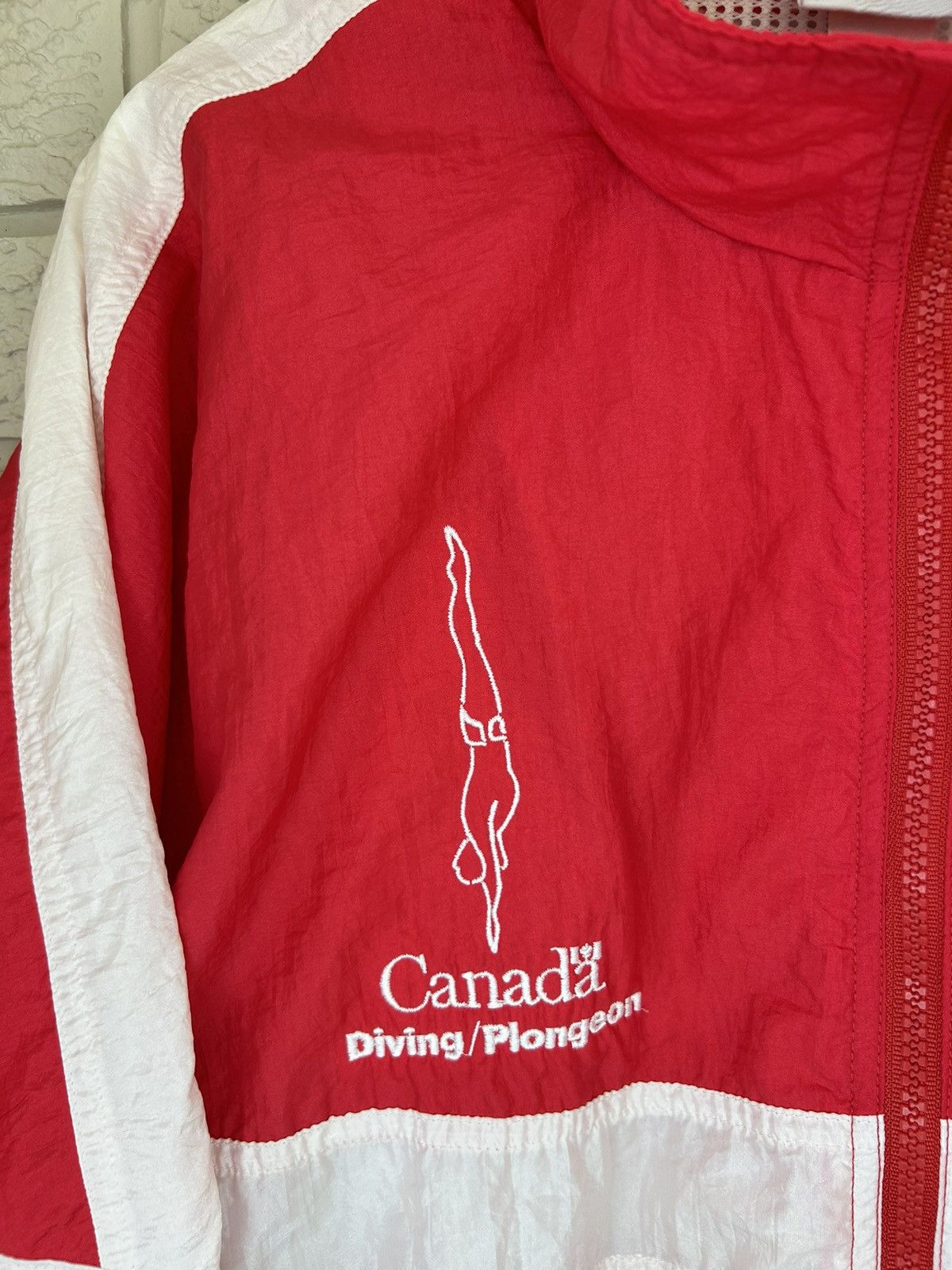 Speedo Vintage 90s Speedo Olympic Team Canada Diving Light Jacket Size US XL / EU 56 / 4 - 3 Thumbnail