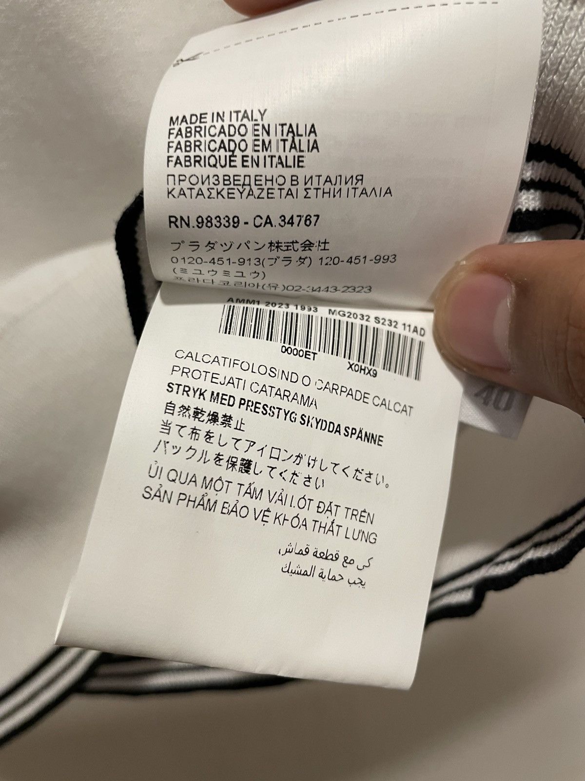 Miu Miu Miu Miu stripe-detail polo top Size S / US 4 / IT 40 - 8 Thumbnail