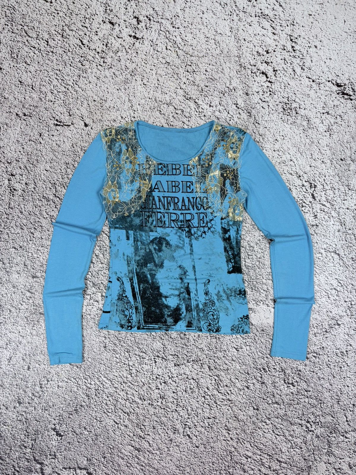 Japanese Brand Vintage Gianfranco Ferre Y2K Lace Mesh Longsleeve Size M / US 6-8 / IT 42-44 - 1 Thumbnail