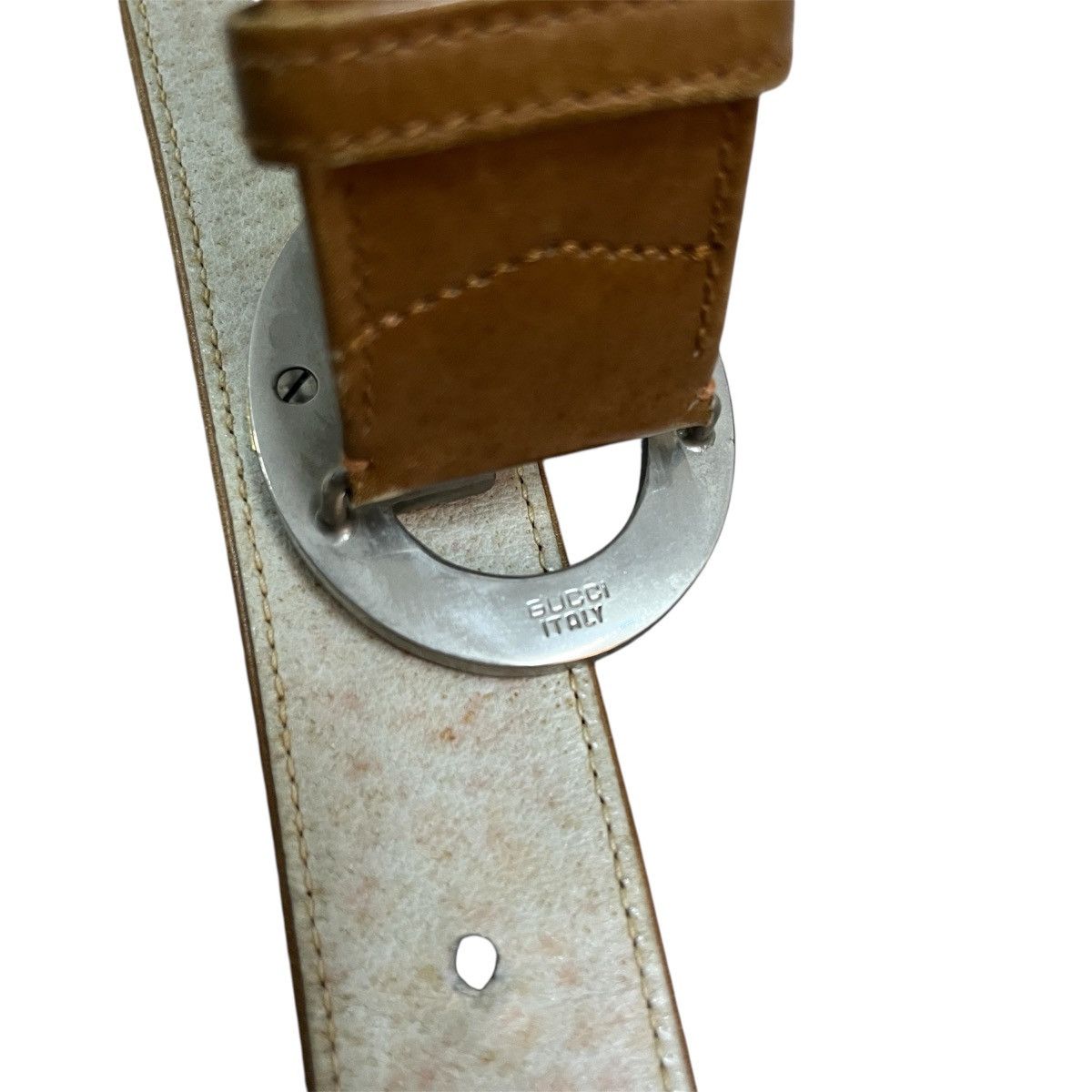 Vintage Vintage 1990s Gucci GG Calf Skin Belt Size ONE SIZE - 3 Thumbnail