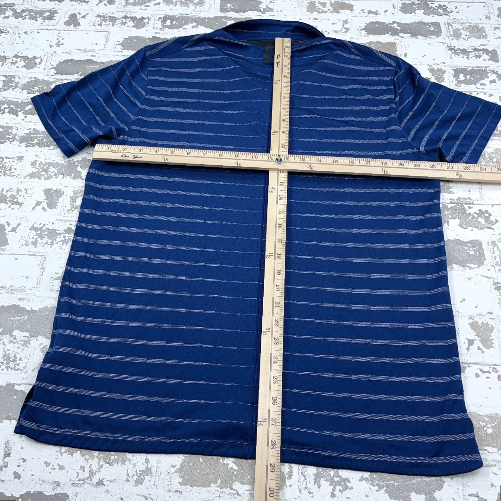 Nike Nike Polo Shirt Men L Blue Striped Dri Fit Performance Golf Standard Snap Shirt L Mens Nike Dri-Fit Polo Blue Striped - Size US L / EU 52-54 / 3 - 7 Thumbnail