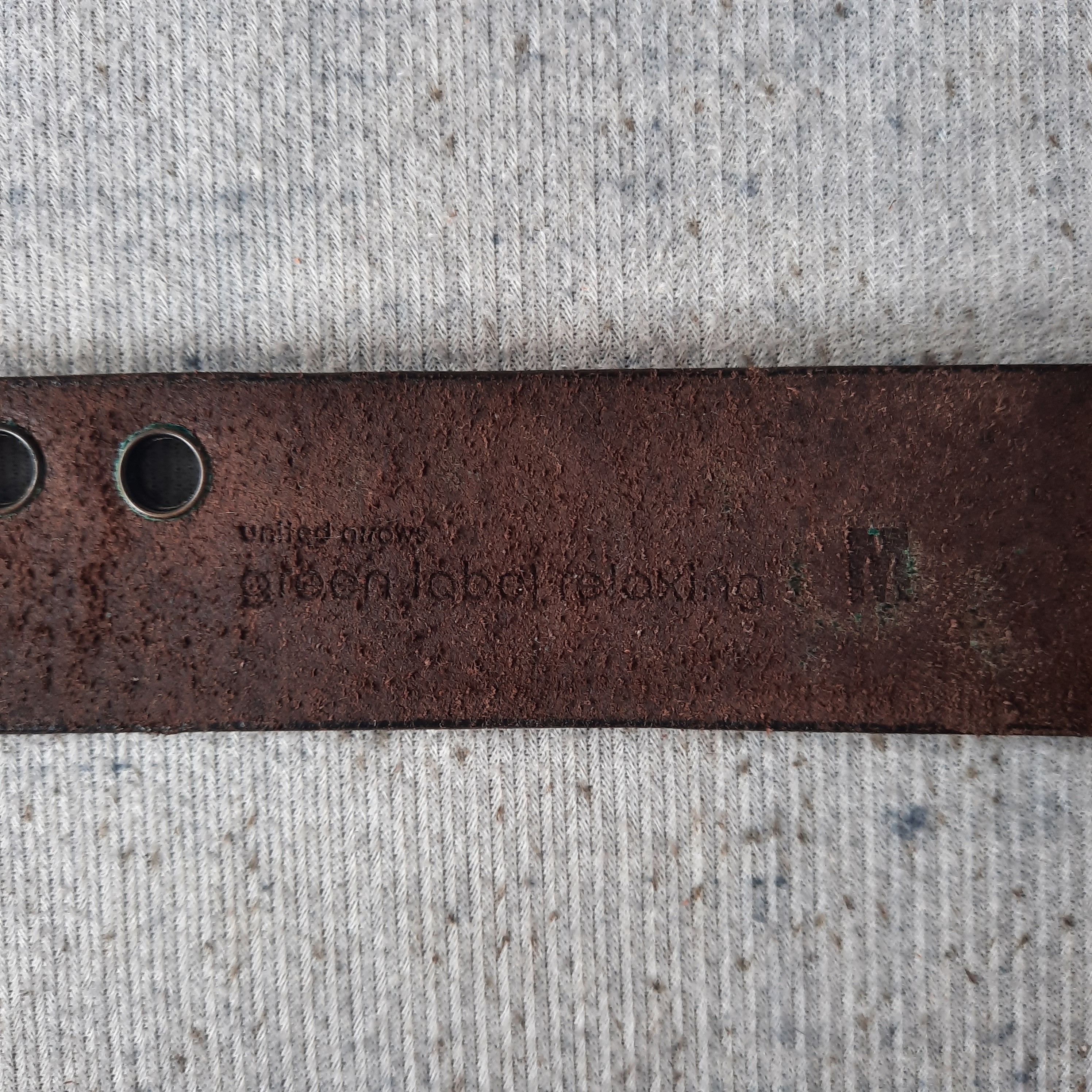 PPFM ☠️ Green label relaxing solid brass punk style leather belt Size ONE SIZE - 7 Thumbnail