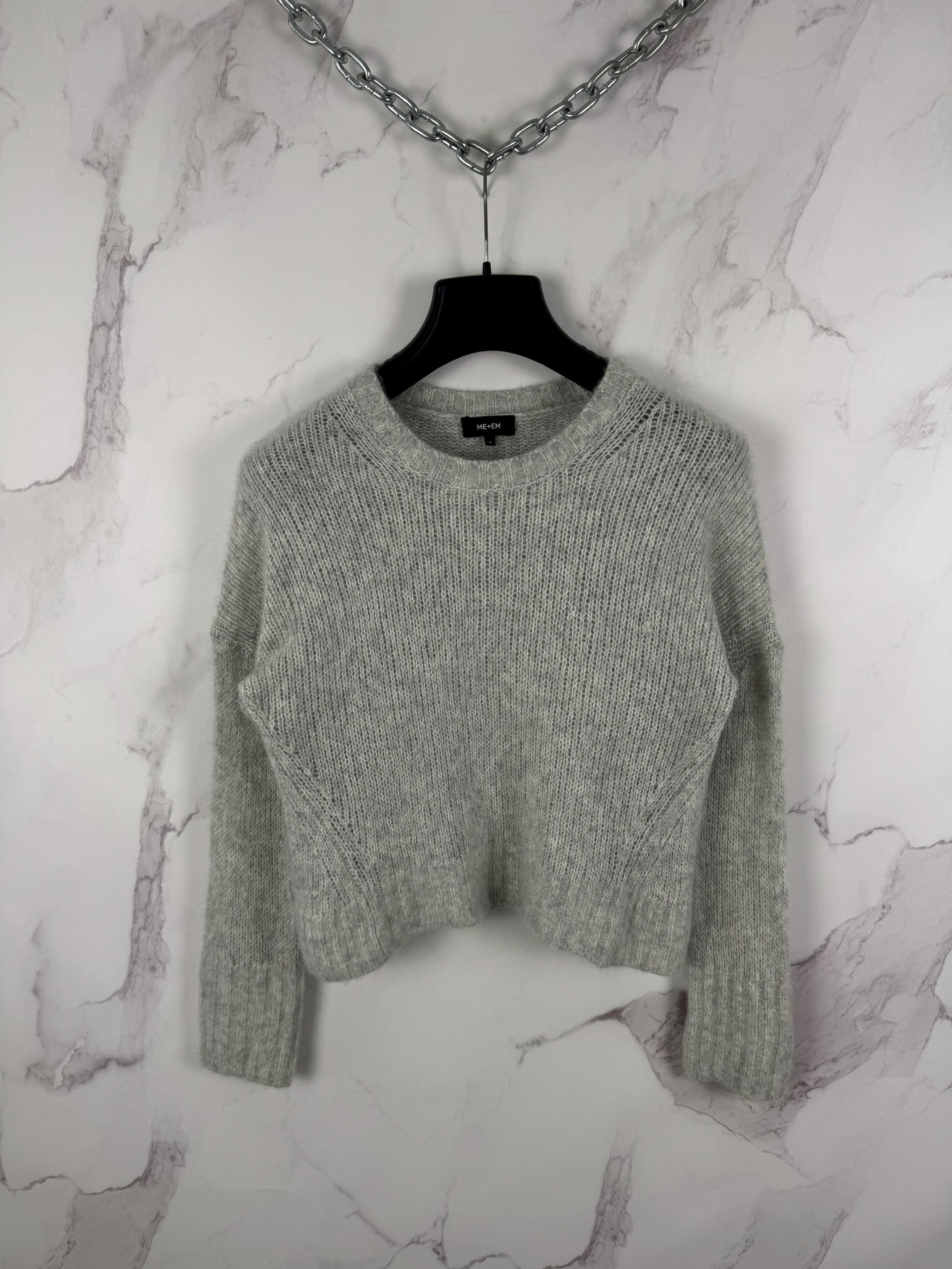 ME+EM ME+EM Cashmere Silk Blend Sweater Gray Casual Style Size M Size M / US 6-8 / IT 42-44 - 1 Thumbnail