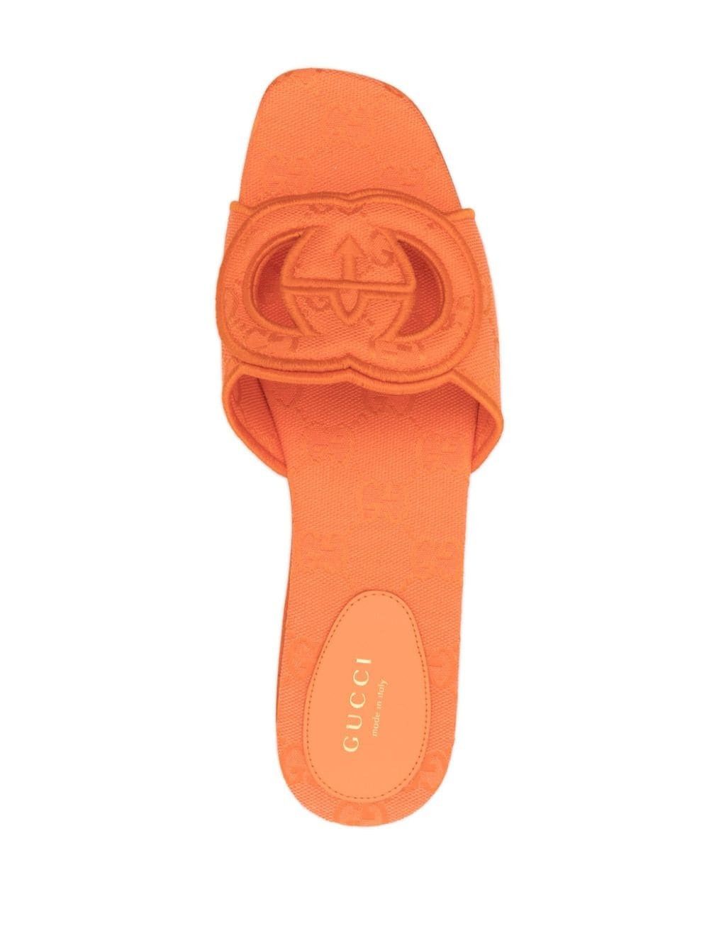 Gucci oc11z1025 Interlocking G Slide Sandals in Orange Size US 9.5 / IT 39.5 - 4 Thumbnail