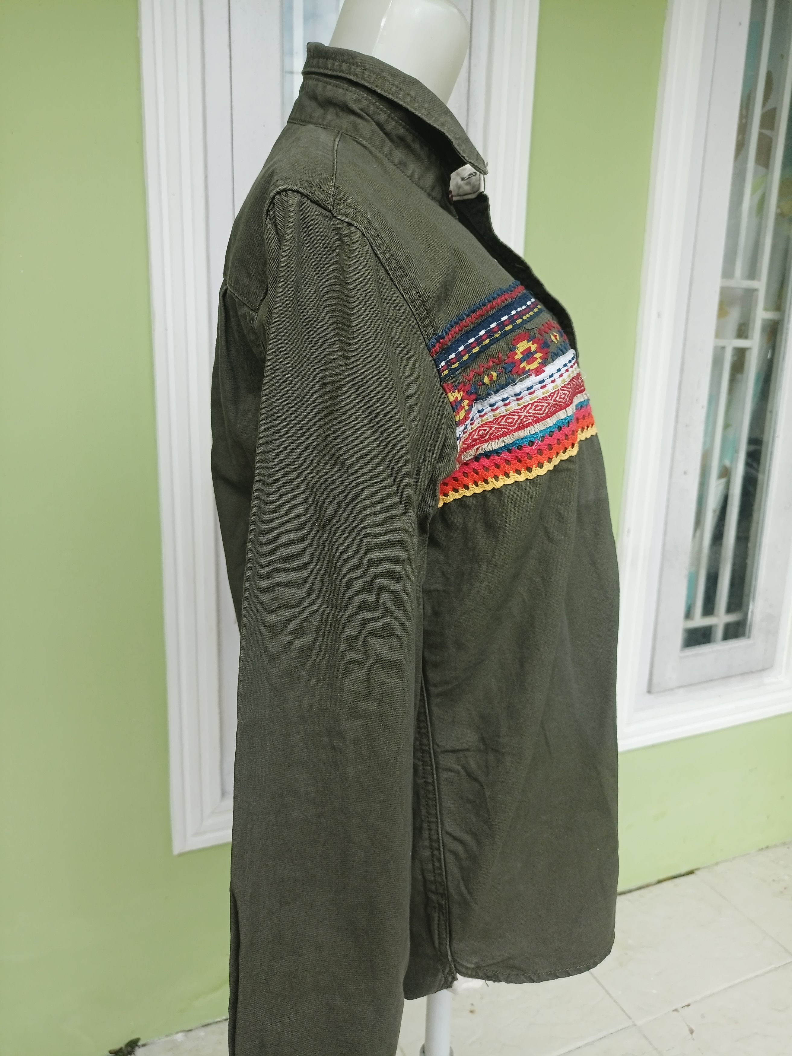 Japanese Brand × Pure Blue Japan TITICACA Cotton Canvas Embroidery Navajo Style Long Sleeve Size M / US 6-8 / IT 42-44 - 3 Thumbnail