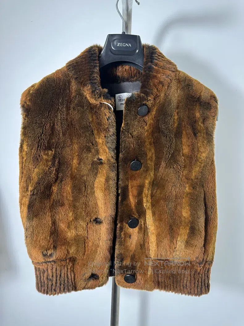 Hermes Hermes Portuguese Origin Gradation Fading Wool Fur Vest wi Size XXS / US 00 / IT 34 - 1 Thumbnail