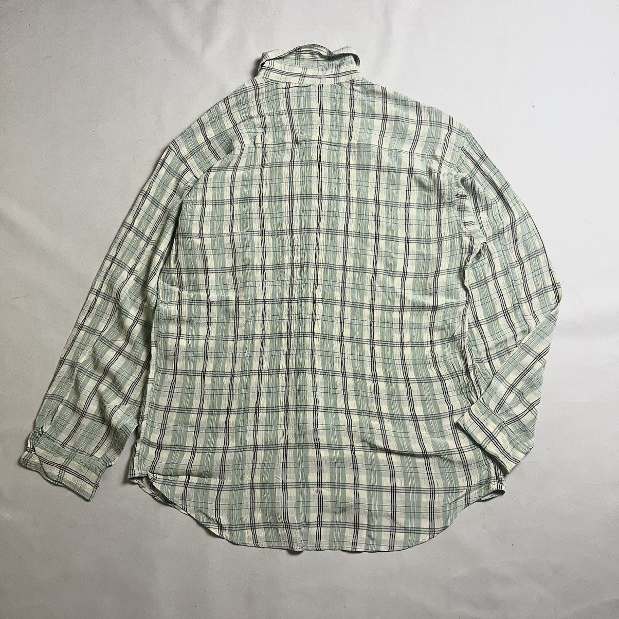 Marithe + Francois Girbaud 90s Marithe Francois Girbaud Pleats Shirt “Two Blend” Size US L / EU 52-54 / 3 - 4 Thumbnail