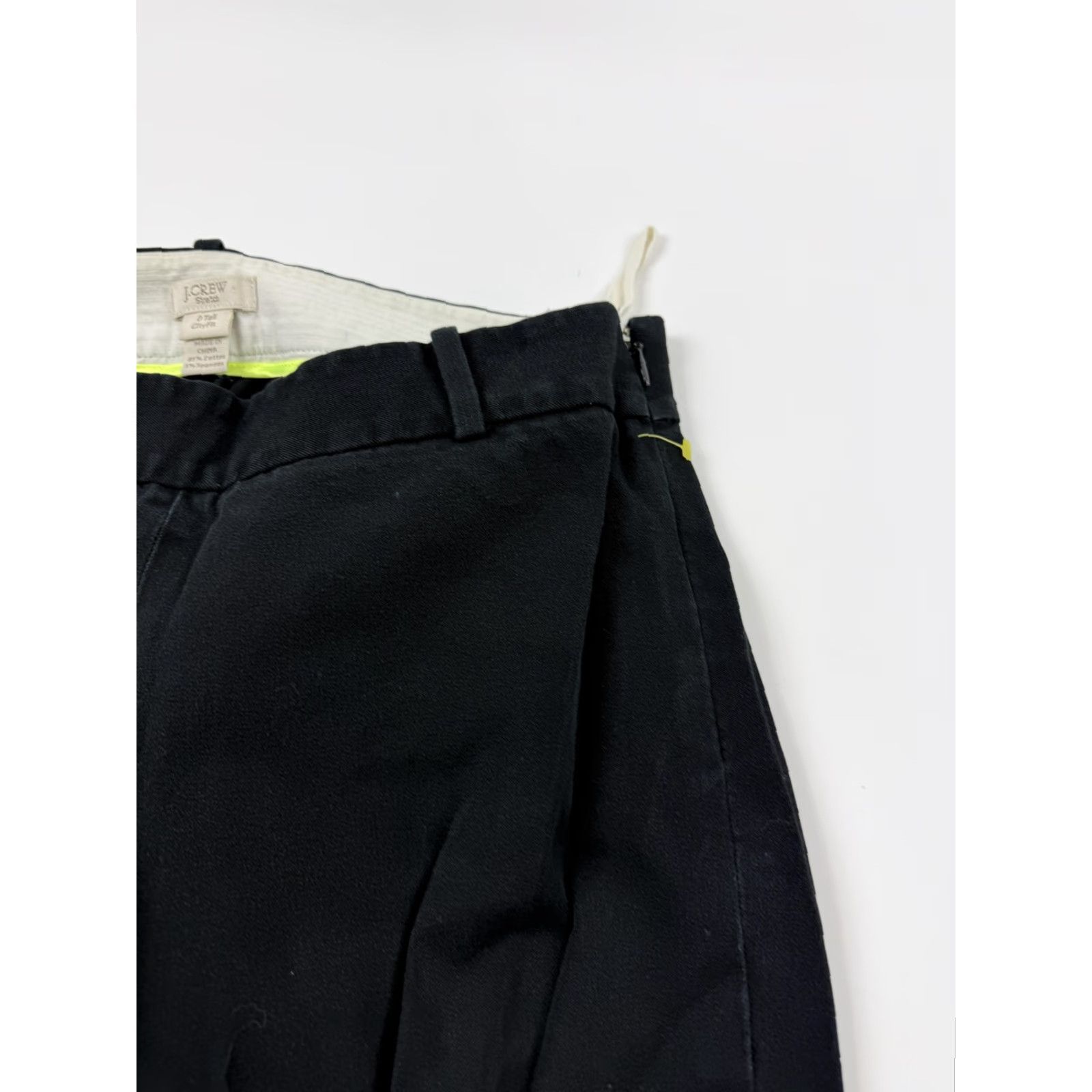 J.Crew J.Crew Pants Womens 0 Tall Black City Fit Chino Straight Leg Stretch Casual Size 25" / US 0 / IT 36 - 2 Thumbnail