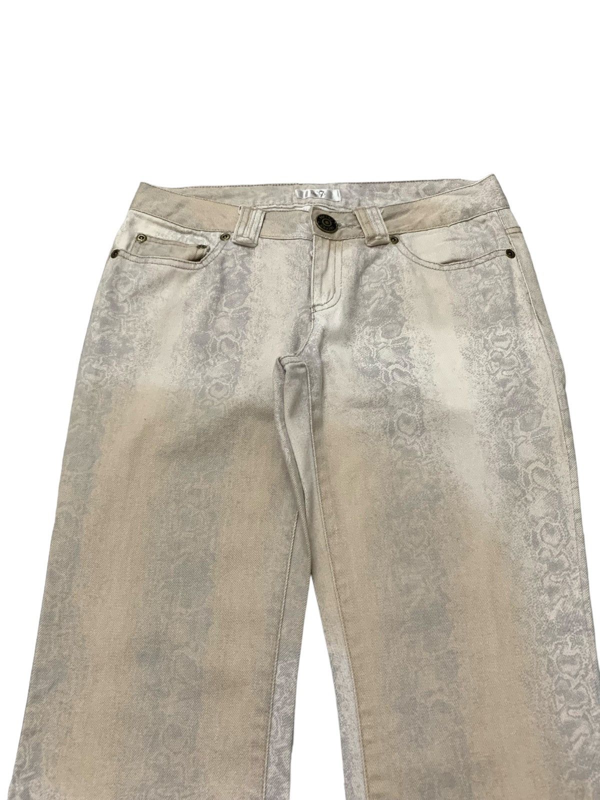 Hysteric Glamour × Japanese Brand Metro 7 Japan Albino Python Snake Pattern Flared Jeans Size US 29 - 6 Thumbnail