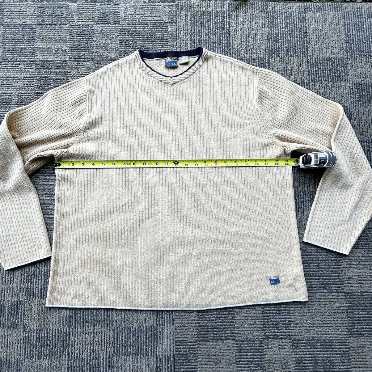 Quiksilver Quiksilver Vtg Y2K Cream Tan Knit Surf Pullover Sweater Size US L / EU 52-54 / 3 - 6 Thumbnail