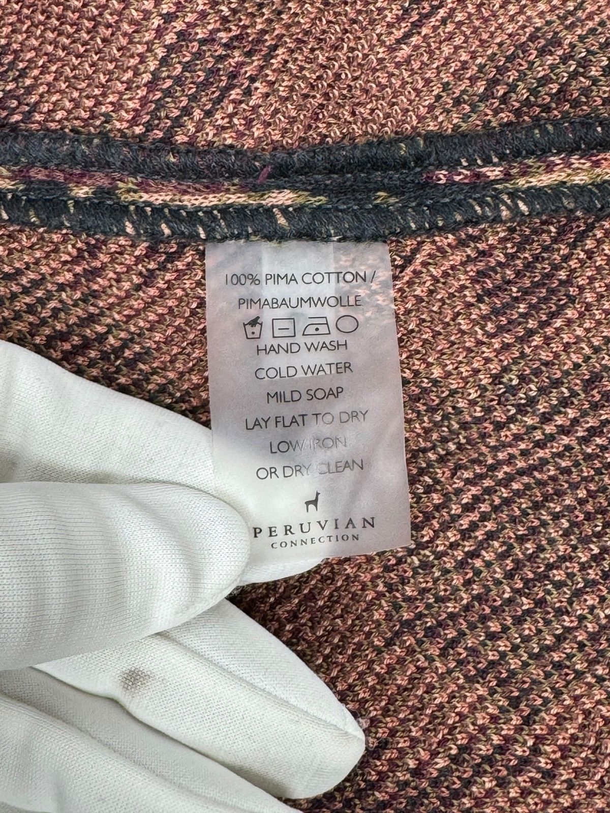 Other Peruvian Connection Pima Cotton Blazer Floral Printed Knit Size L / US 10 / IT 46 - 9 Thumbnail