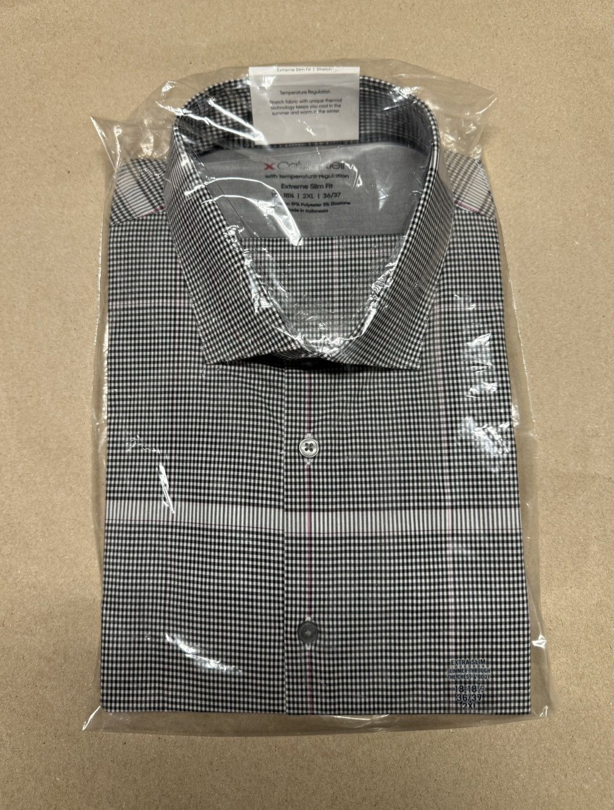 Calvin Klein Calvin Klein Slim Fit Stretch Men’s 18 36/37 Shirt XXL NEW! Size US XXL / EU 58 / 5 - 1 Thumbnail