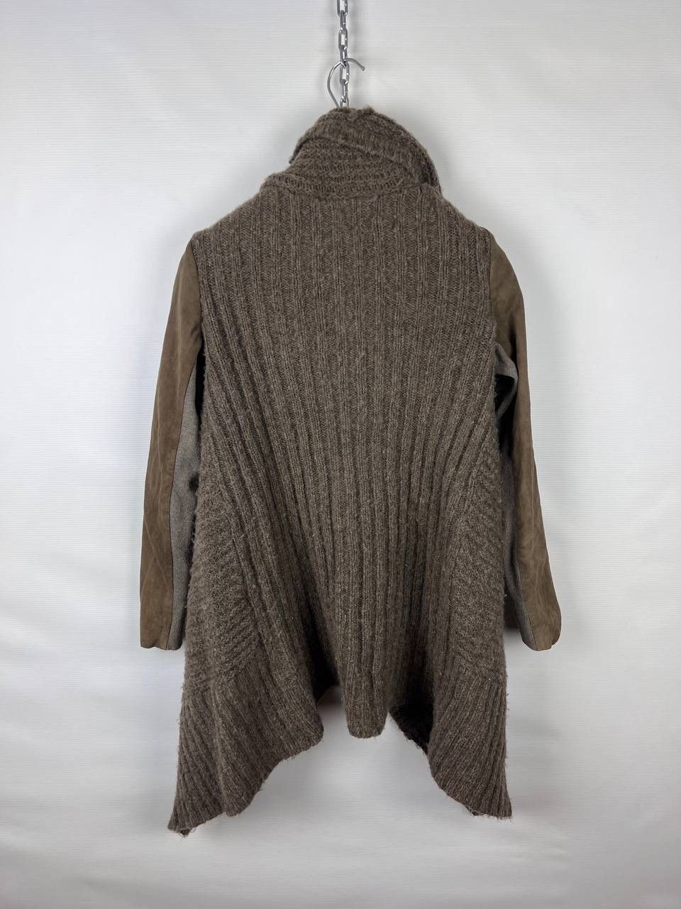 Allsaints Allsaints force cardigan leather wool woman size US 4 Size S / US 4 / IT 40 - 2 Thumbnail