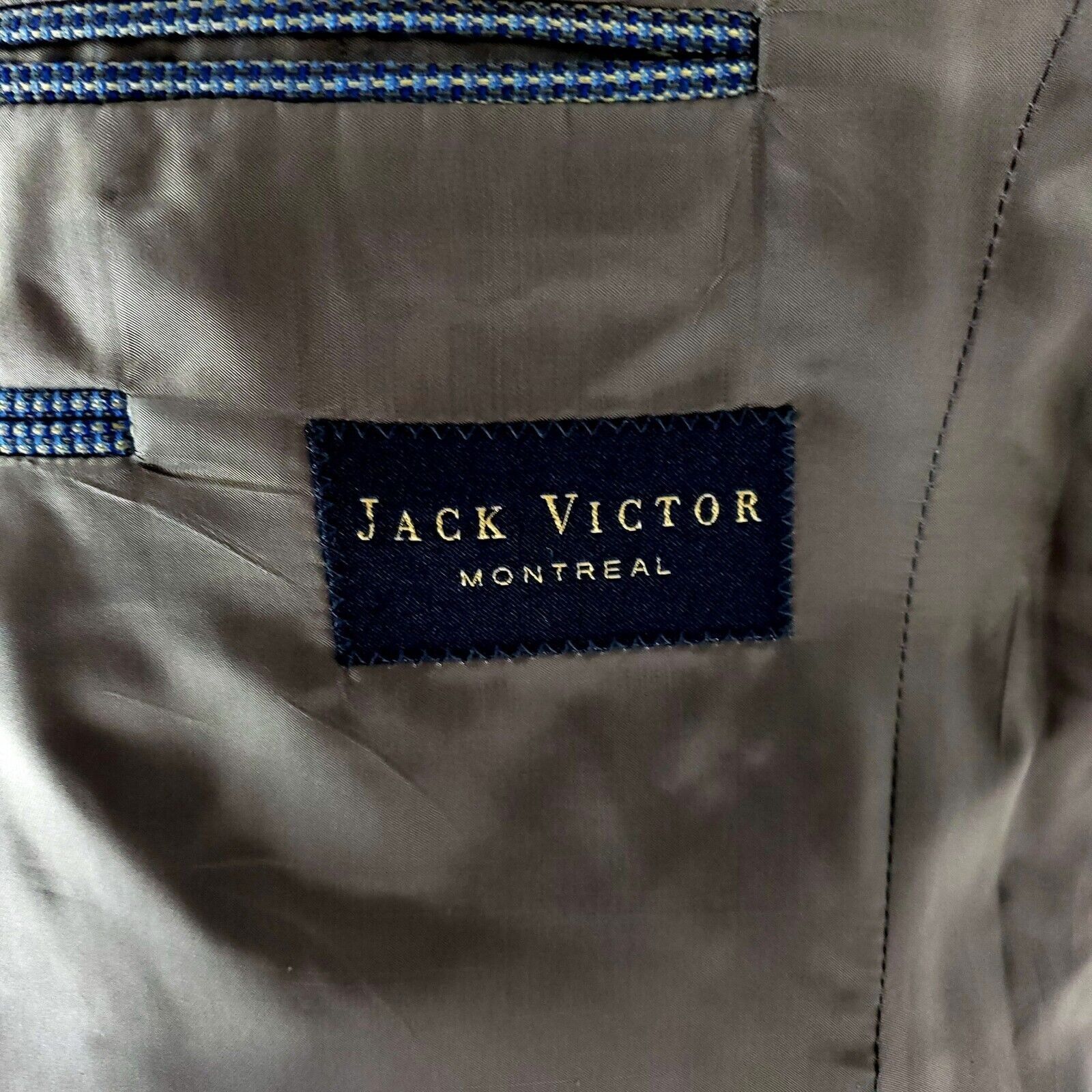 Jack Victor Jack Victor Lanzawood SPJ Wool 3 Button Sport Coat 42R Blue Size 42R - 7 Thumbnail