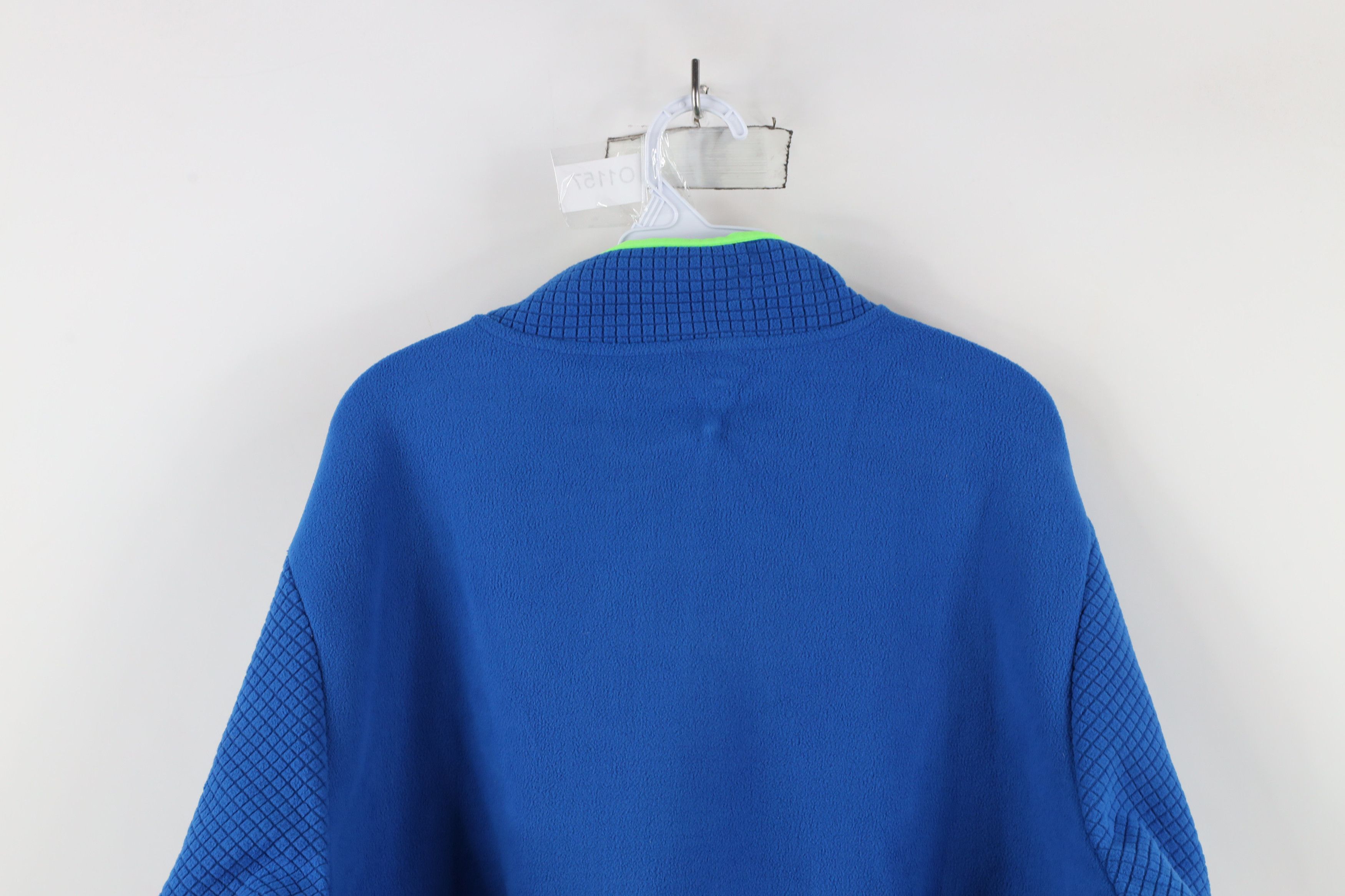 Lands' End × Vintage New Lands End Grid Fleece Full Zip Jacket Blue Polyester Size US XL / EU 56 / 4 - 15 Thumbnail