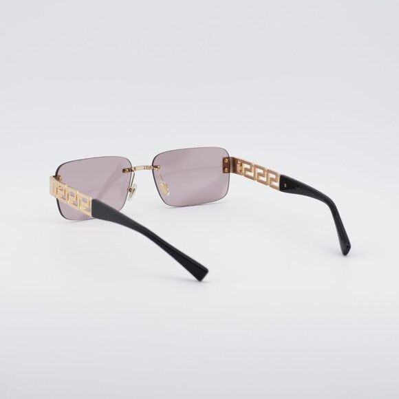 Versace Versace VE2298 10021T Sunglasses Gold Rectangle Frame, Pink Size ONE SIZE - 3 Thumbnail