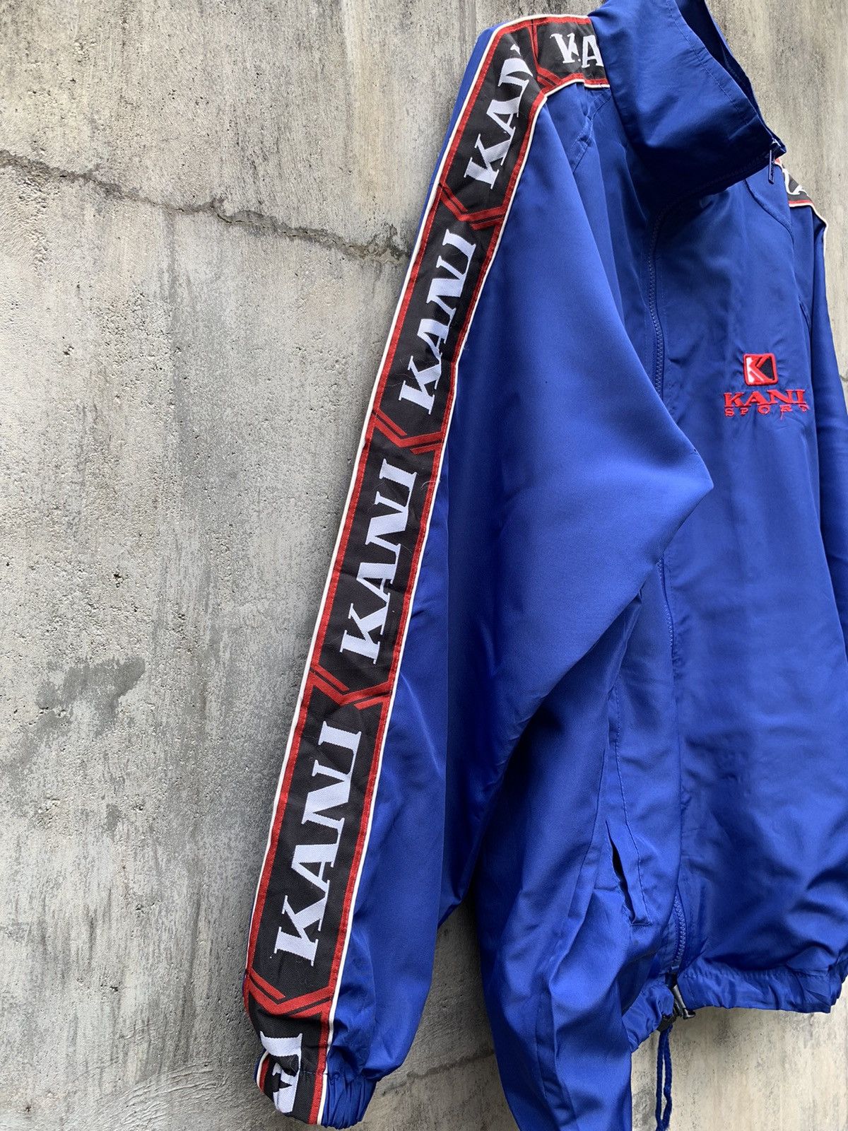 Karl Kani Vintage 90s Karl Kani Sport Taped Windbreaker Jacket Hip Hop Size US L / EU 52-54 / 3 - 8 Thumbnail