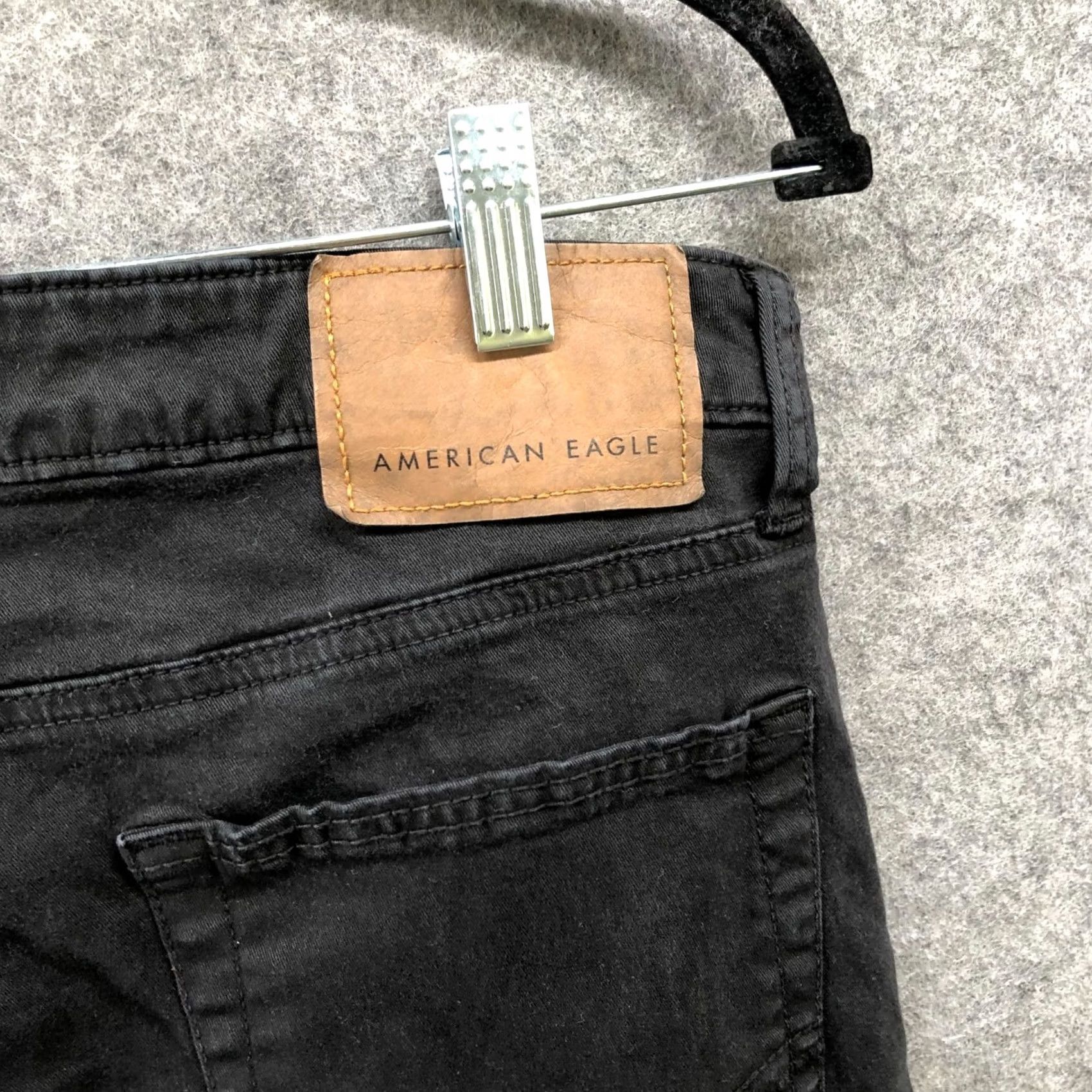 American Eagle Outfitters American Eagle Outfitters Skinny Chino Pants Mens 32x34 Black 5 Pocket Flex Soft Jean Pant Slim Flat Front Casual Size US 32 / EU 48 - 5 Thumbnail