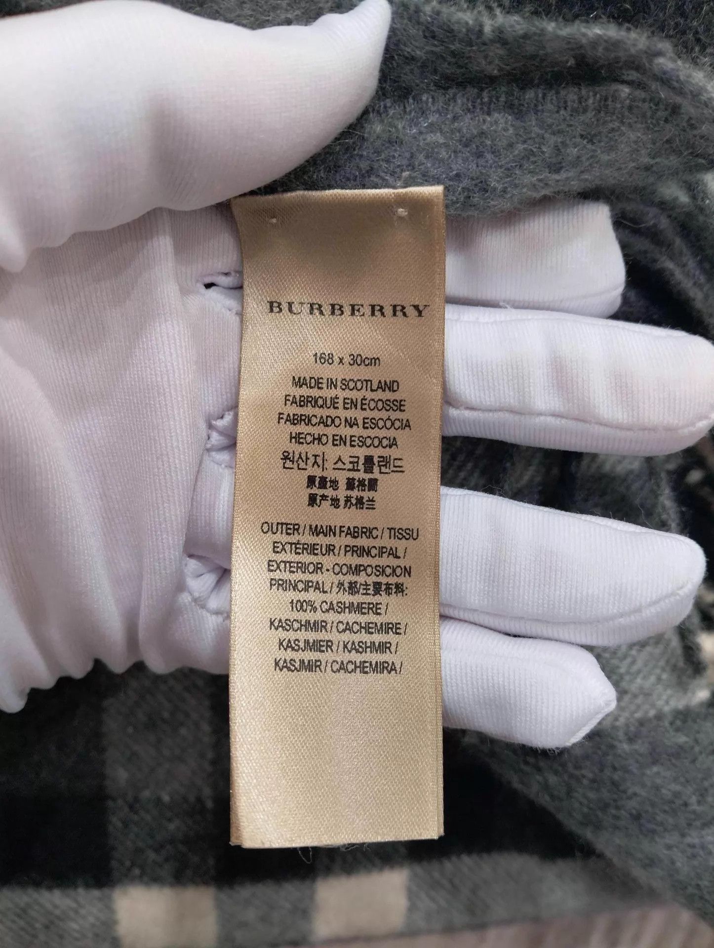 Burberry BURBERRY gray check scarf 95 New Size ONE SIZE - 7 Thumbnail