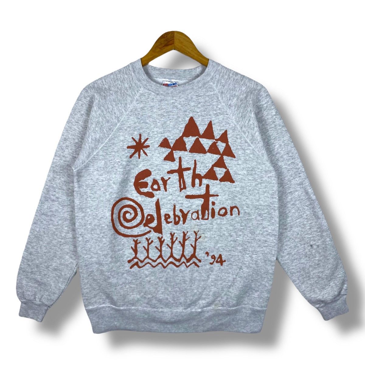 Vintage Vintage 90's EARTH CELEBRATION Graphic Crewneck Sweatshirt Size US M / EU 48-50 / 2 - 1 Thumbnail