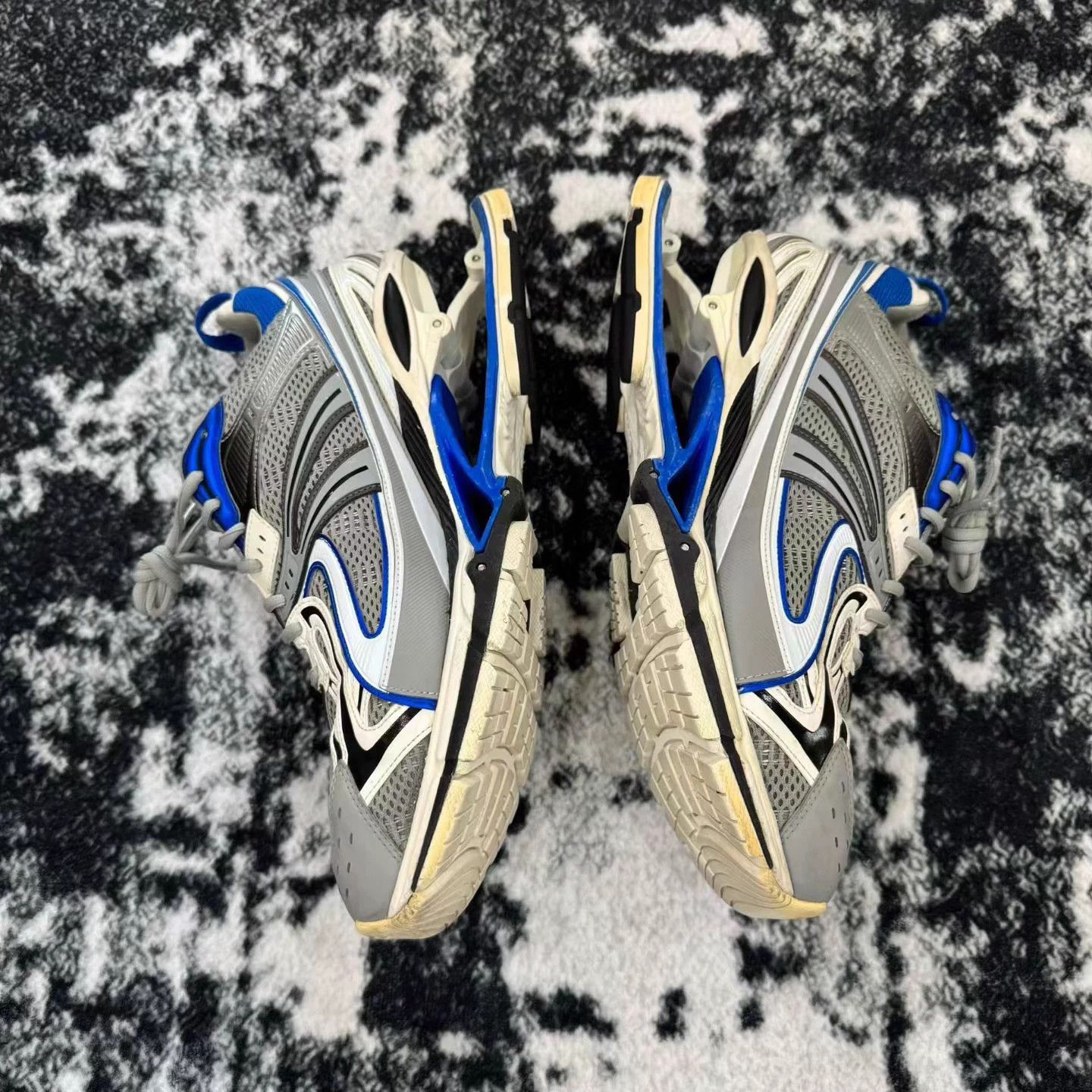 Balenciaga Balenciaga X-Pander Blue Distressed 47 Sneakers Size US 14 / EU 47 - 4 Thumbnail