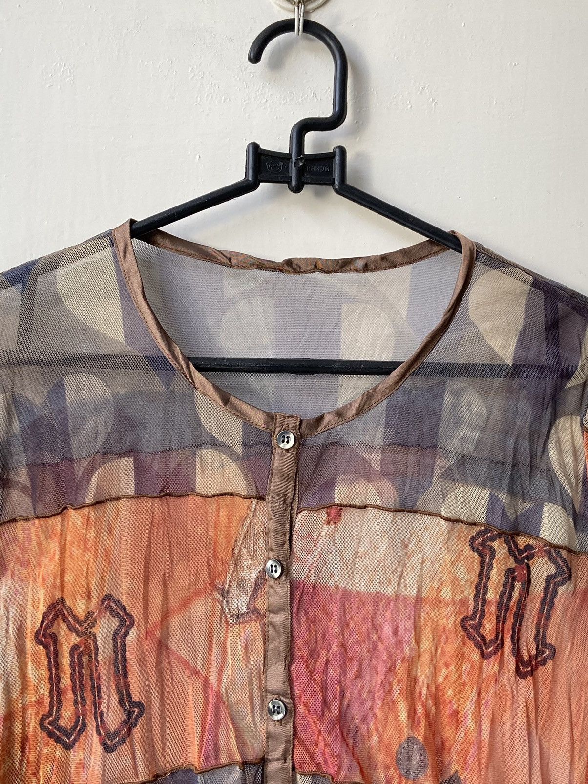 Designer × Japanese Brand C’EST MOIJEU FEMME Motive Mesh Shirt Size US XS / EU 42 / 0 - 3 Thumbnail