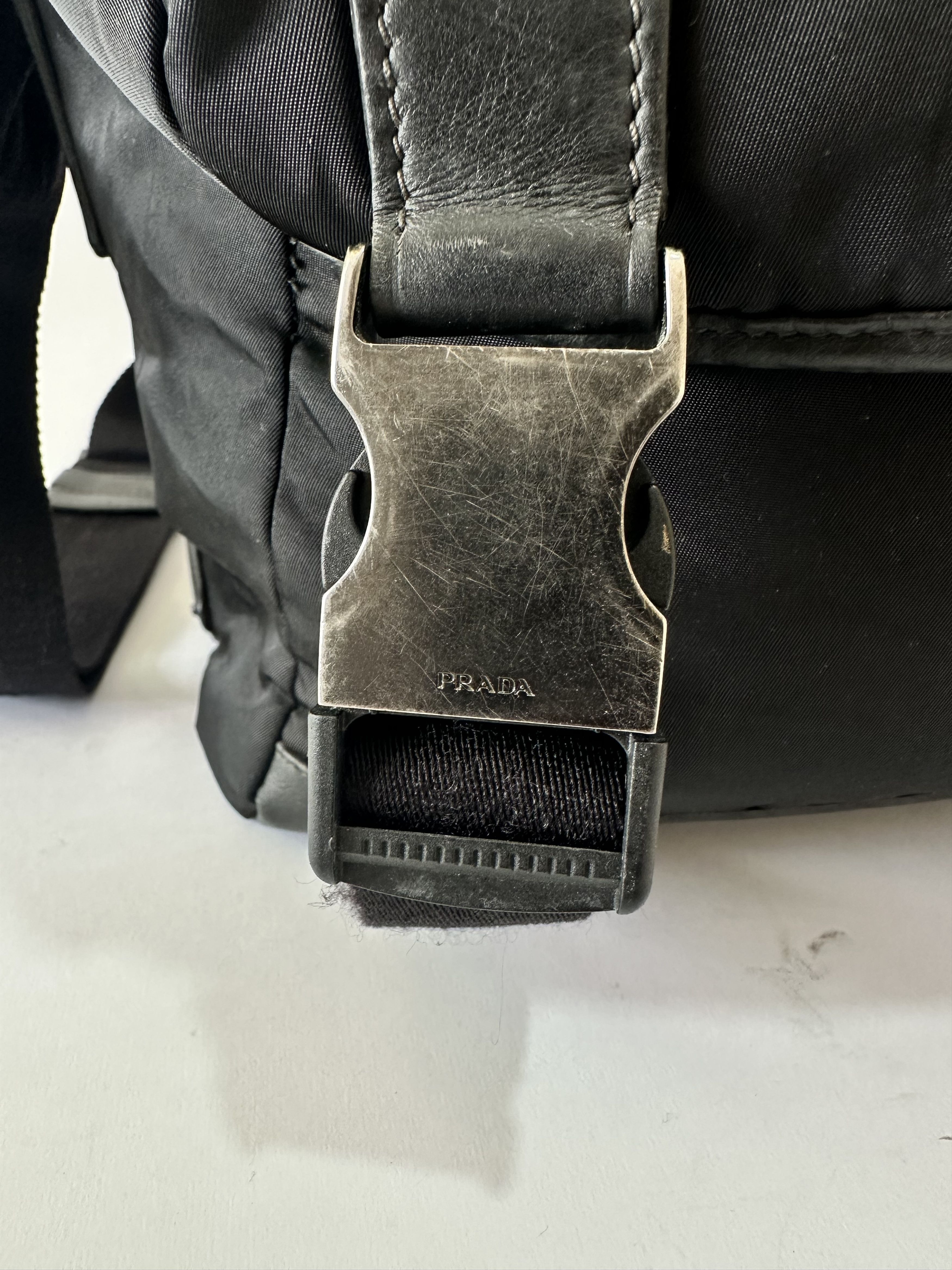 Prada Prada Black Nylon Messenger Bag Size ONE SIZE - 4 Thumbnail