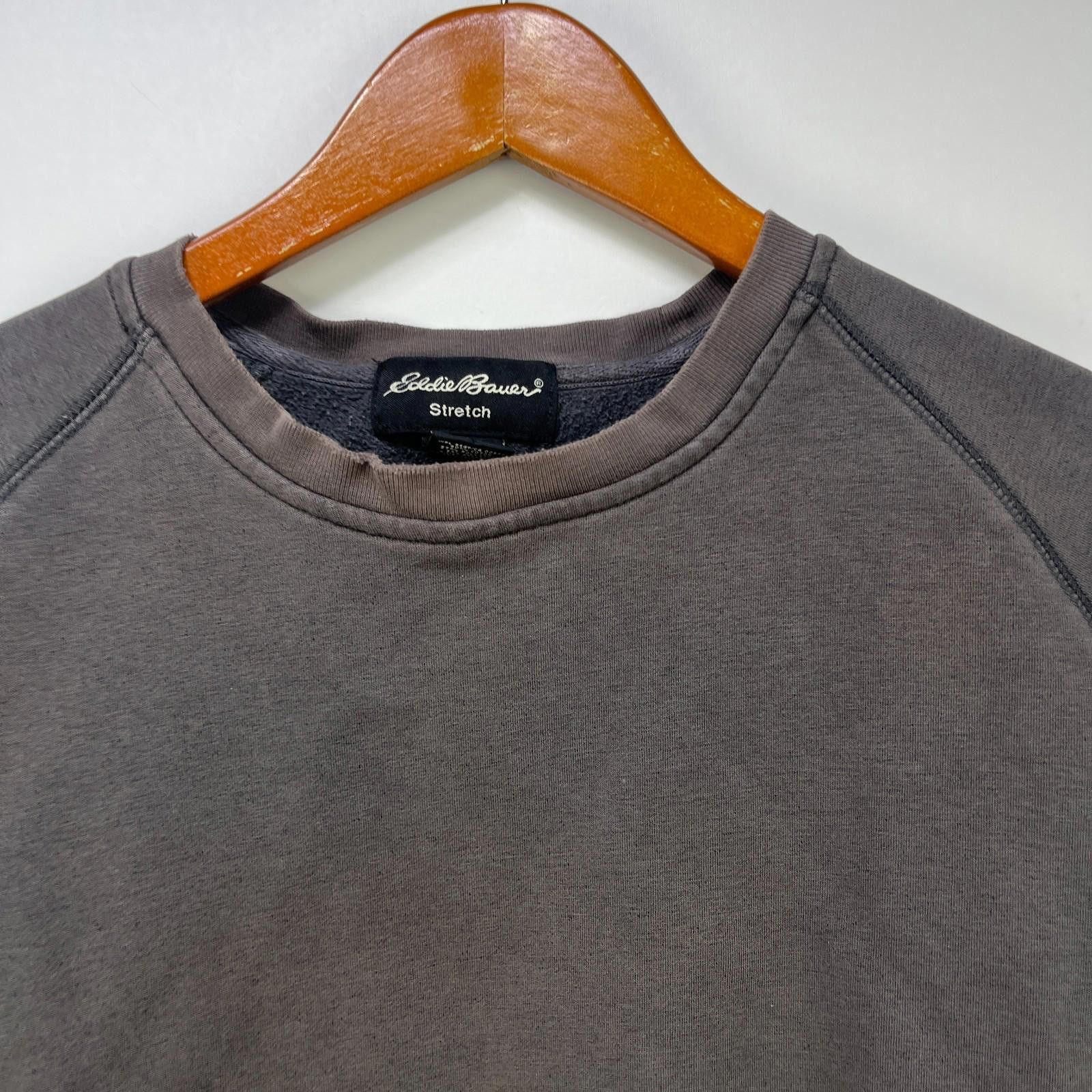 Eddie Bauer Vintage Sun Faded Blank Gray Black Raglan Sweatshirt Small Size US S / EU 44-46 / 1 - 3 Thumbnail