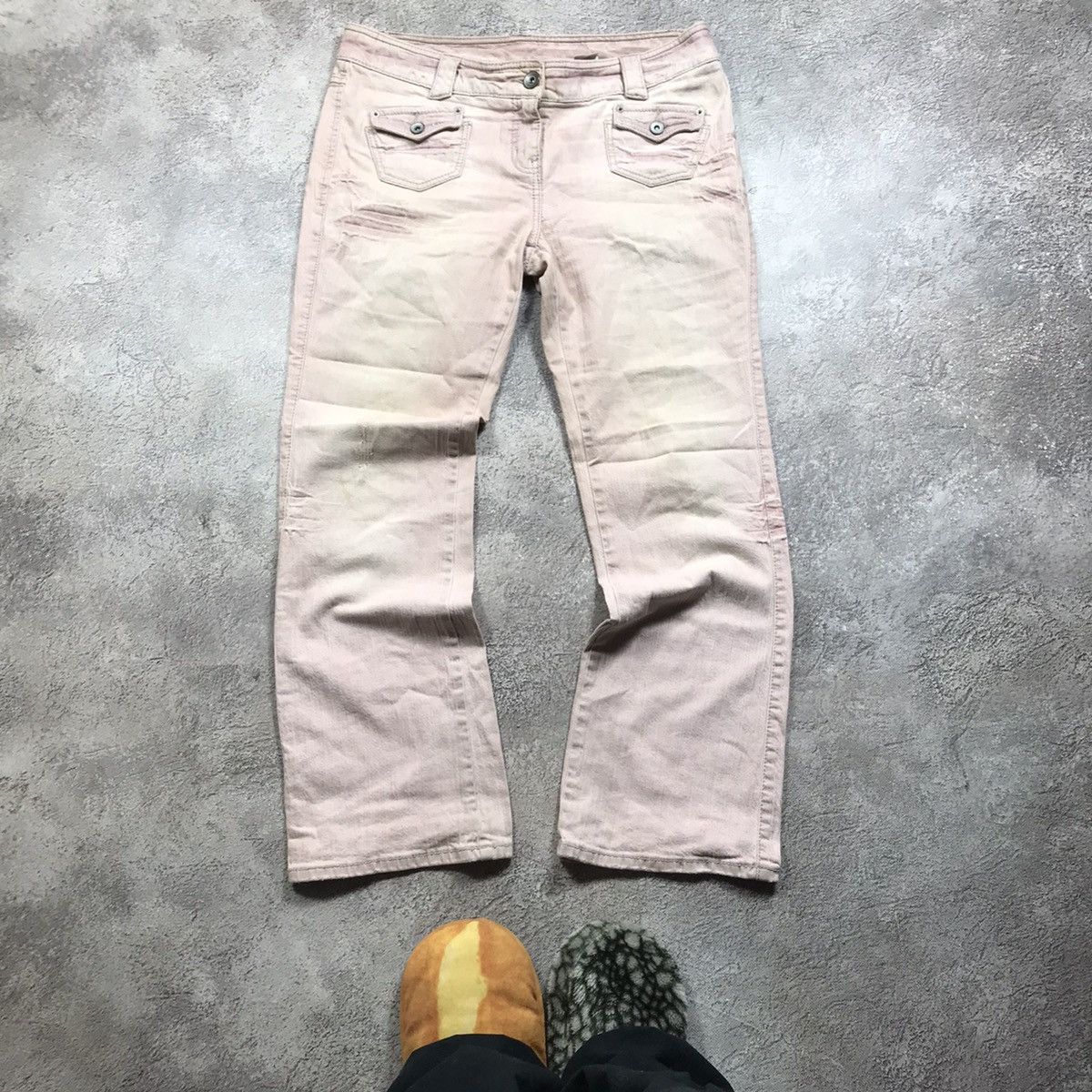 Vintage Vintage 90s Distressed Baggy Jeans Grunge Thrashed Dark 31 Size 31" - 2 Thumbnail