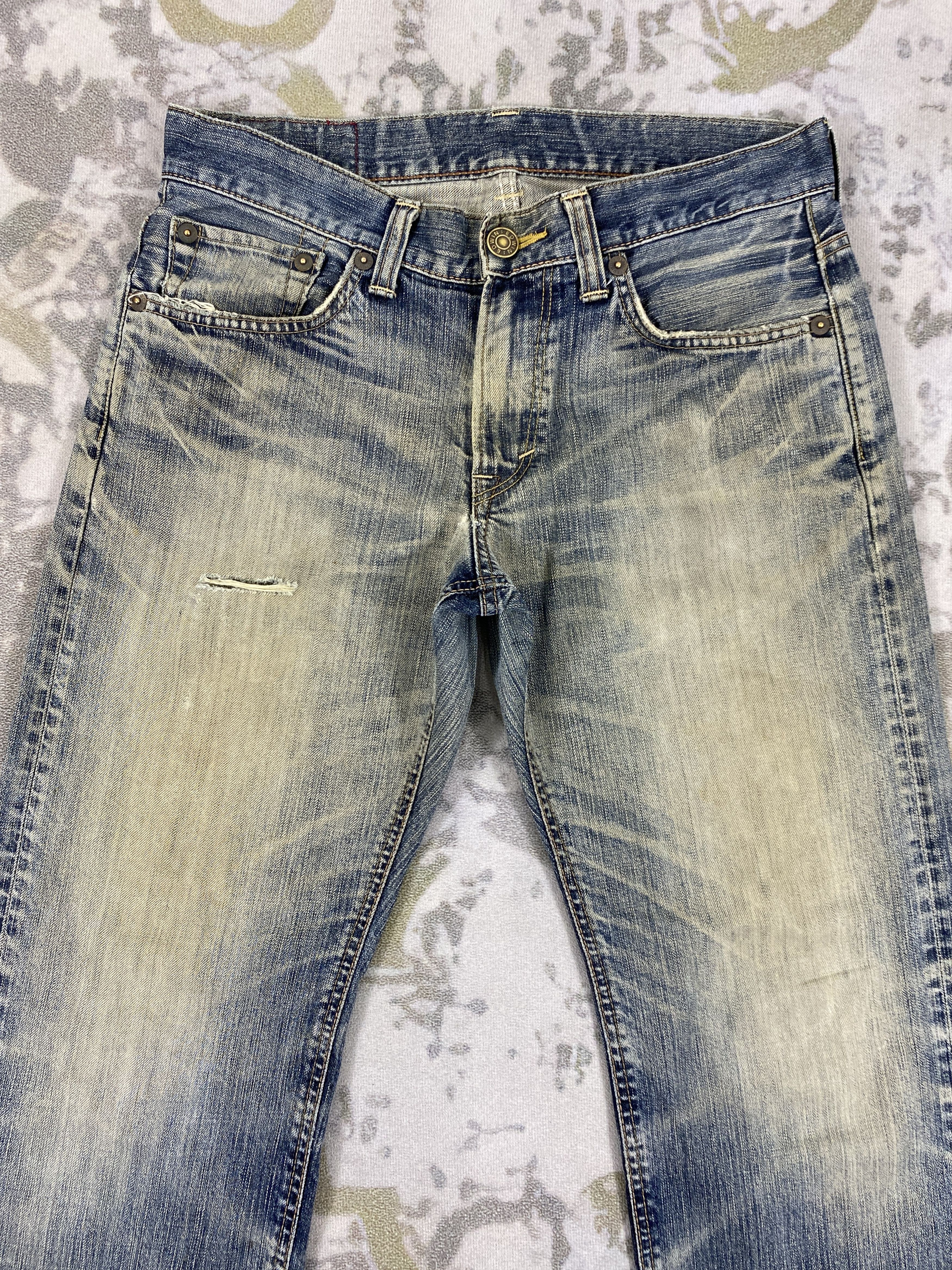 Japanese Brand Distressed Blue Vintage Edwin 504 Jeans 34x30 Denim- JN3542 Size US 34 / EU 50 - 5 Thumbnail