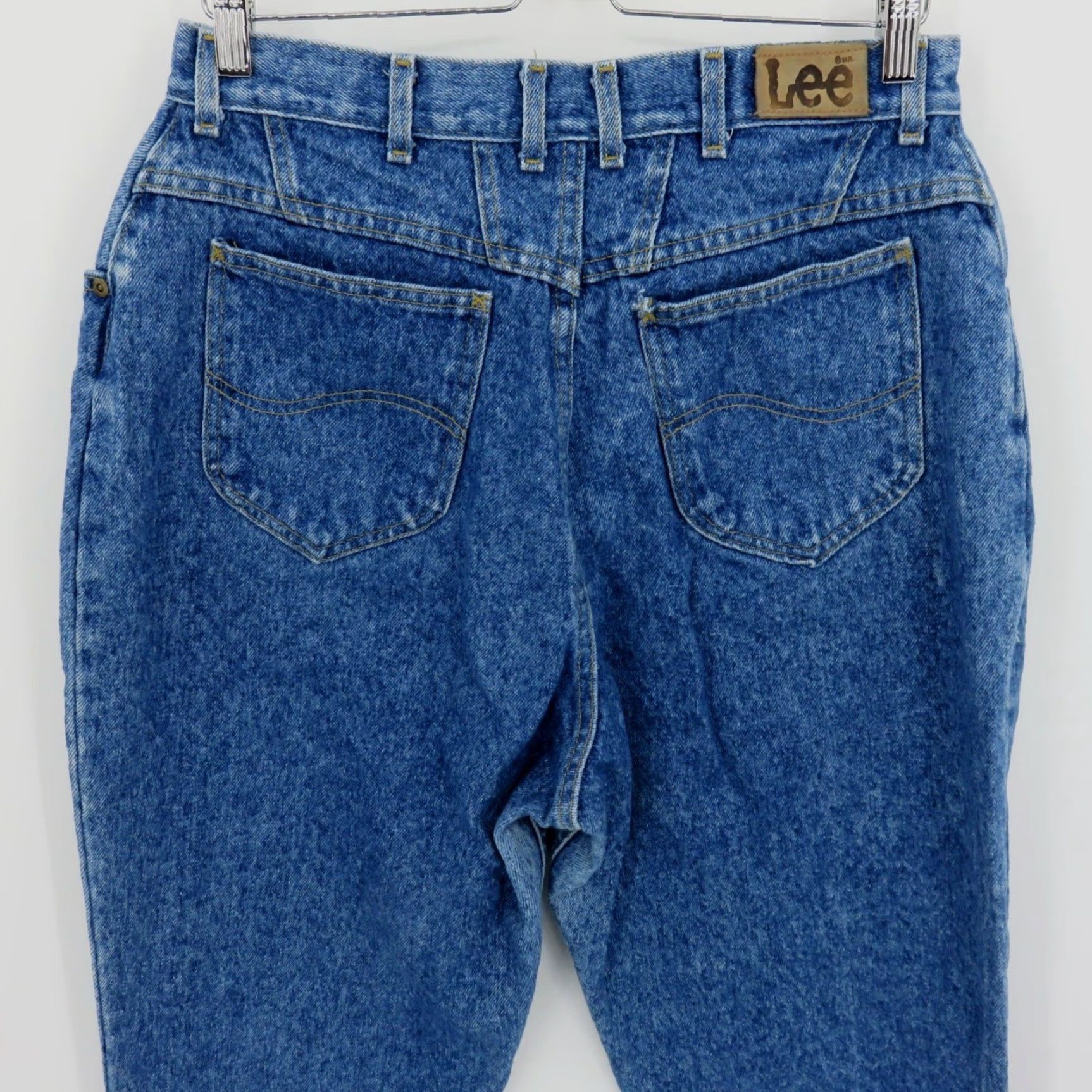 Lee VTG Lee Women Jeans 16 Blue Denim All Cotton Union Made USA Pockets High Rise Size 38" / US 16 / IT 52 - 4 Thumbnail