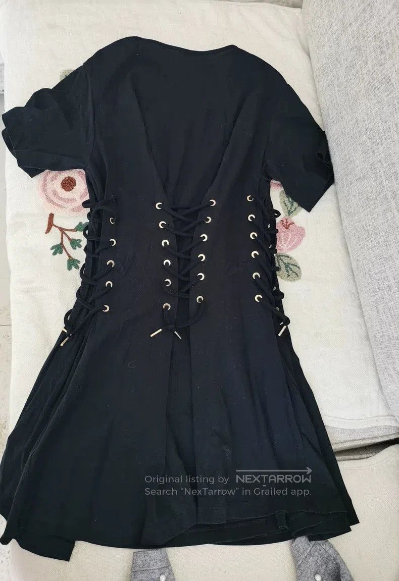 Kenzo KENZO Black Corset Dress with Logo. Size US 36 / EU 52 - 2 Thumbnail
