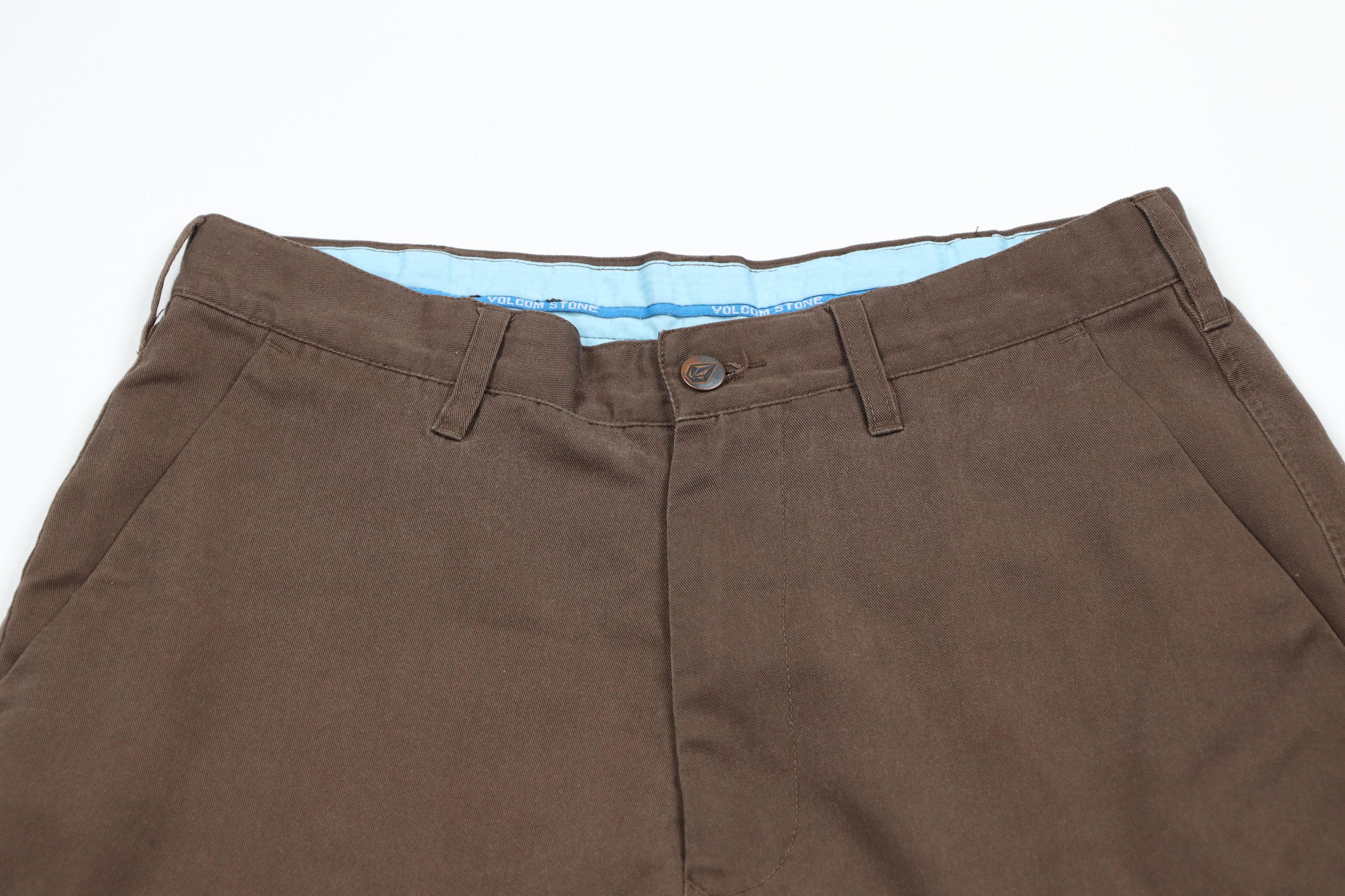 Vintage × Volcom Vintage Volcom Stone Out Baggy Surfing Chino Shorts Brown Size US 31 - 2 Thumbnail