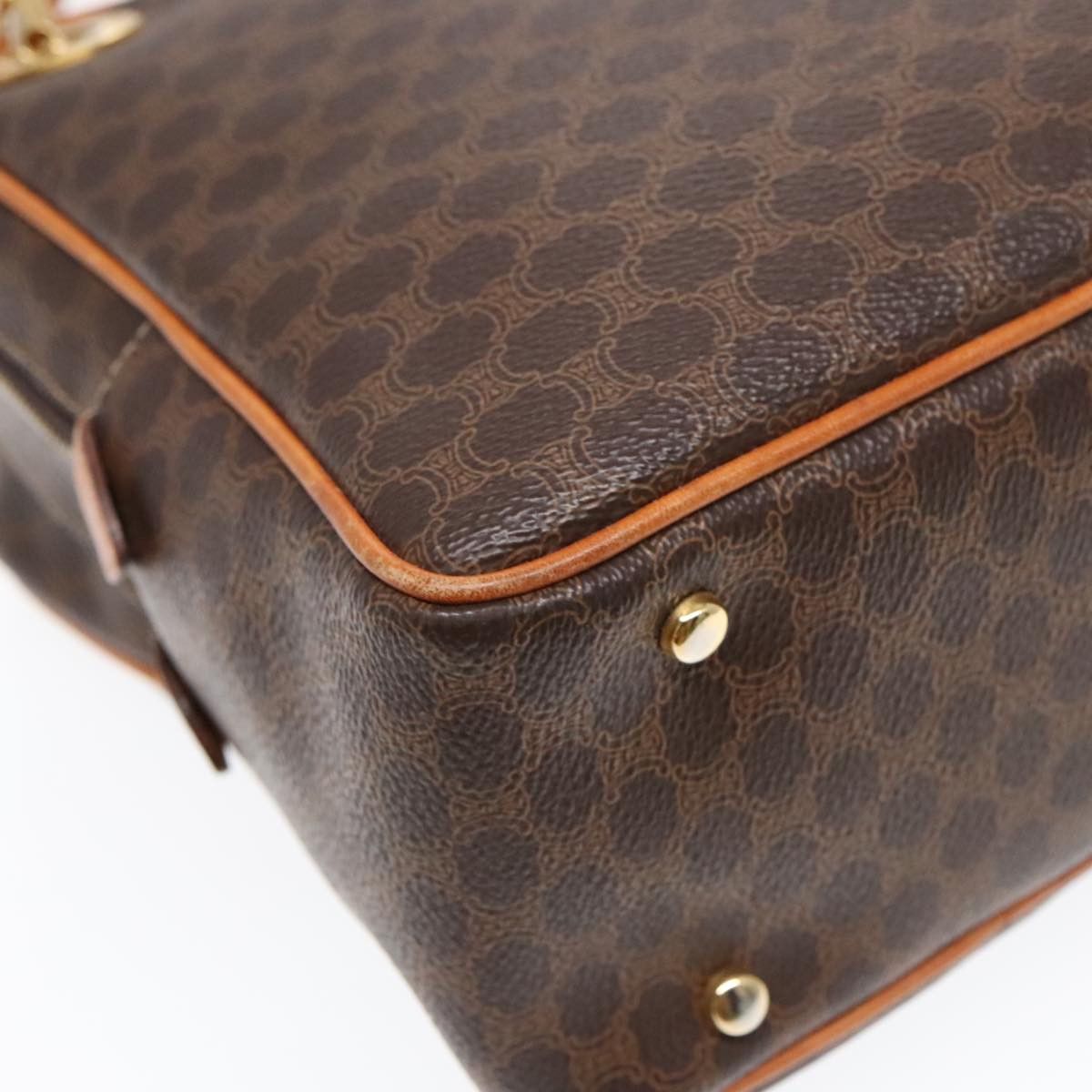 Celine CELINE Macadam Canvas Shoulder Bag Pvc Leather Brown Gold Size ONE SIZE - 8 Thumbnail