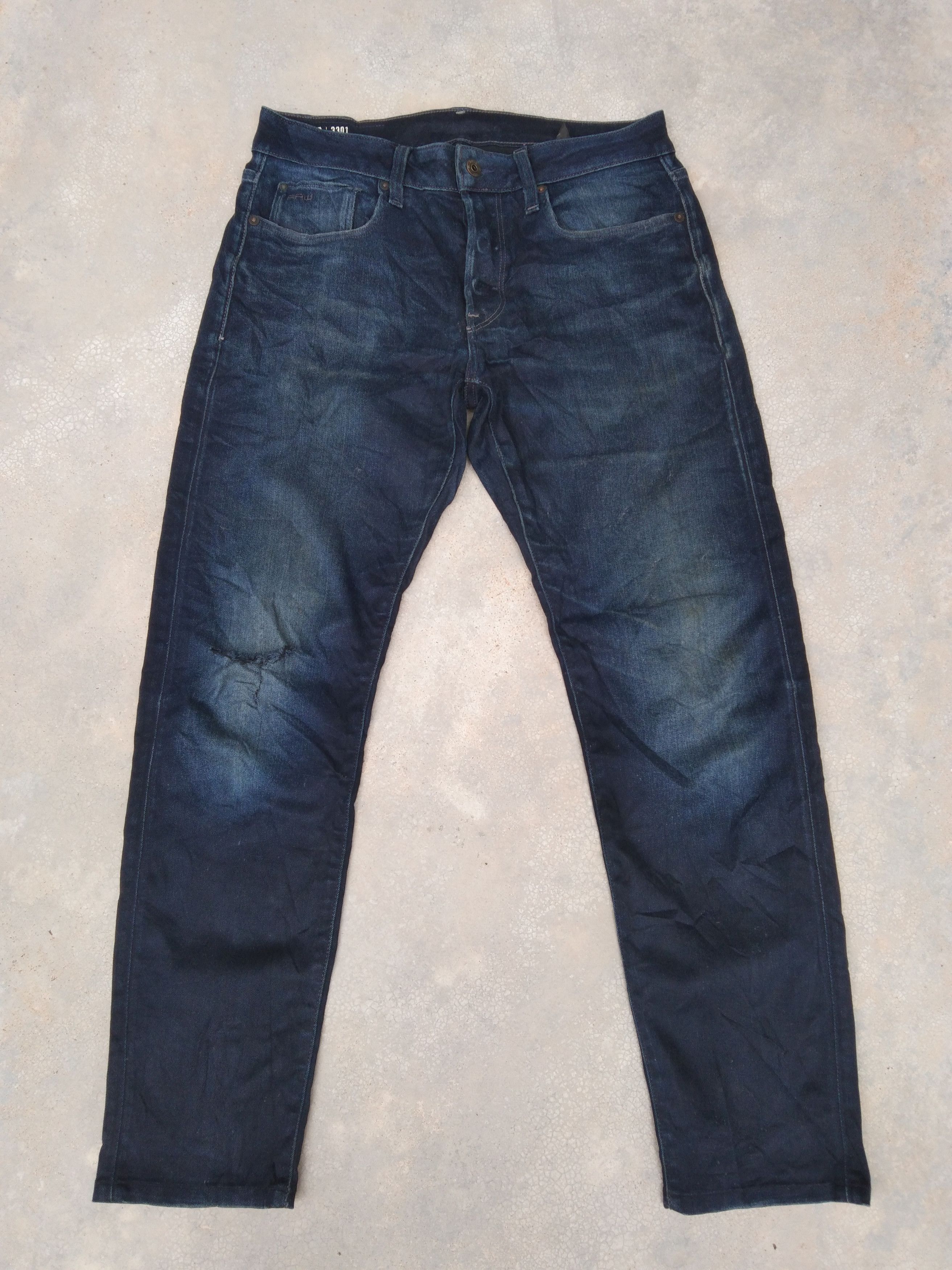 G-Star RAW Strace Straight Jeans, blauw (Worn in Aster Blue D23951-c052-g115), 30W x 34L