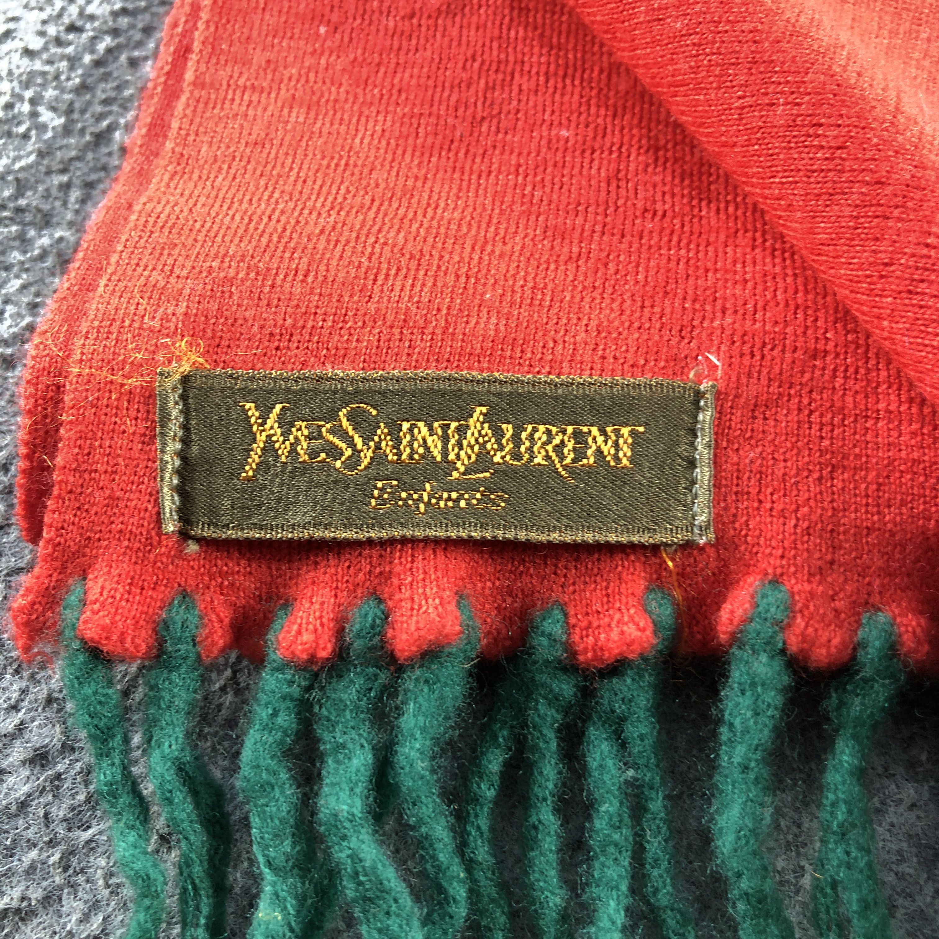 Yves Saint Laurent YSL Wool Scarf Muffler V2934 Size ONE SIZE - 5 Thumbnail