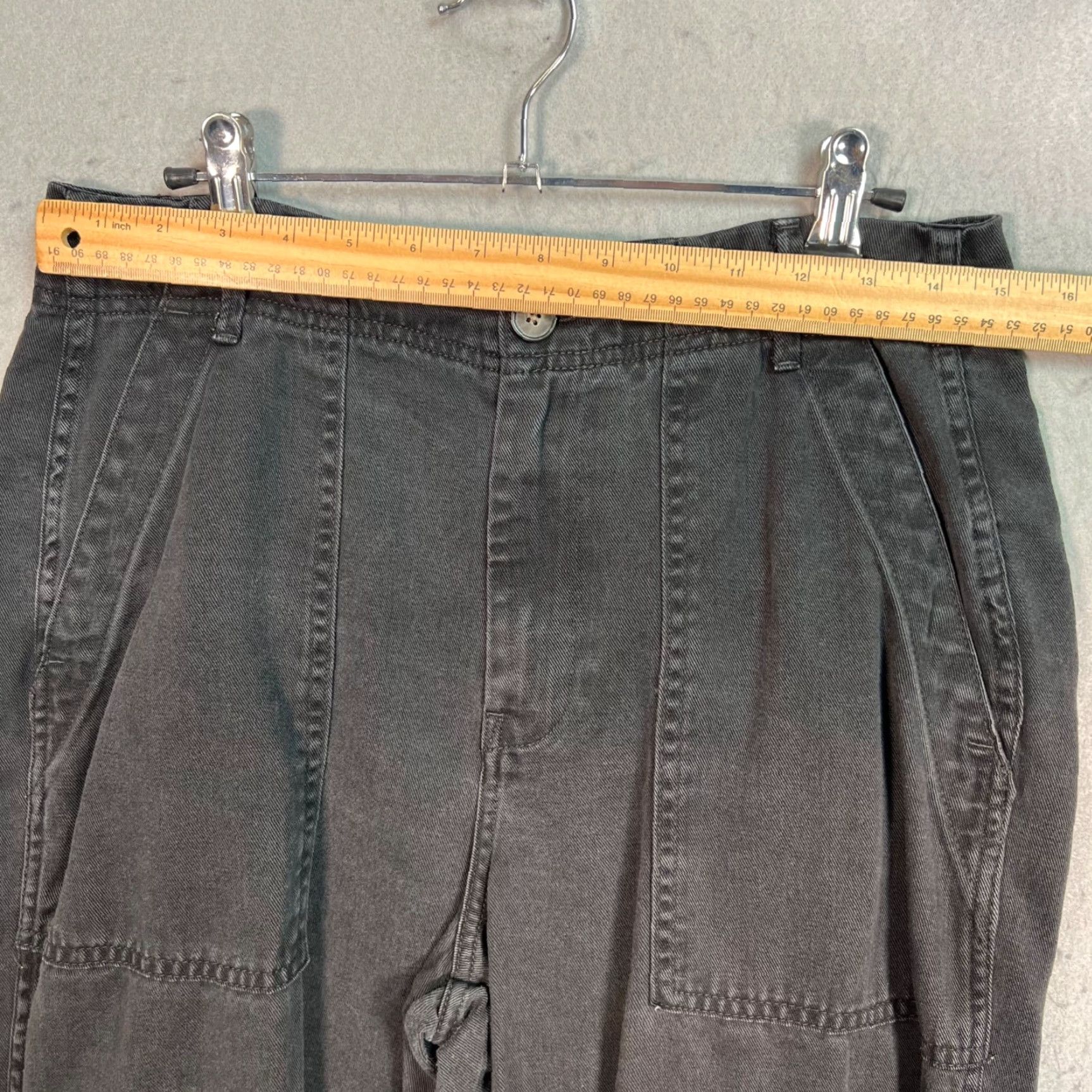 Everlane Everlane Pants Cropped Tencel Lyocell Black Relaxed Fit High Waist Twill Vintage No Size 27" / US 4 / IT 40 - 5 Thumbnail
