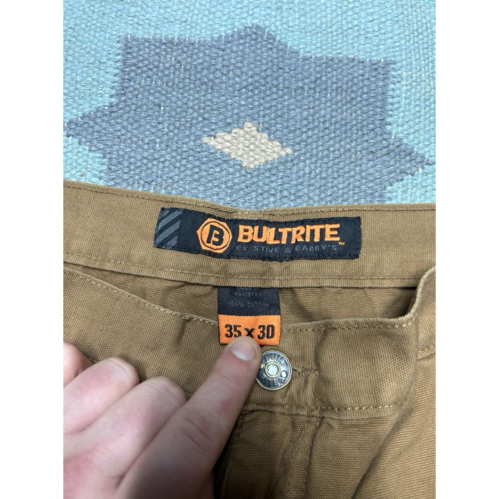 Doublet VINTAGE y2k double knee carpenter pants cotton canvas workwear baggy 35x29 Brown Men Pants Size US 35 - 5 Thumbnail