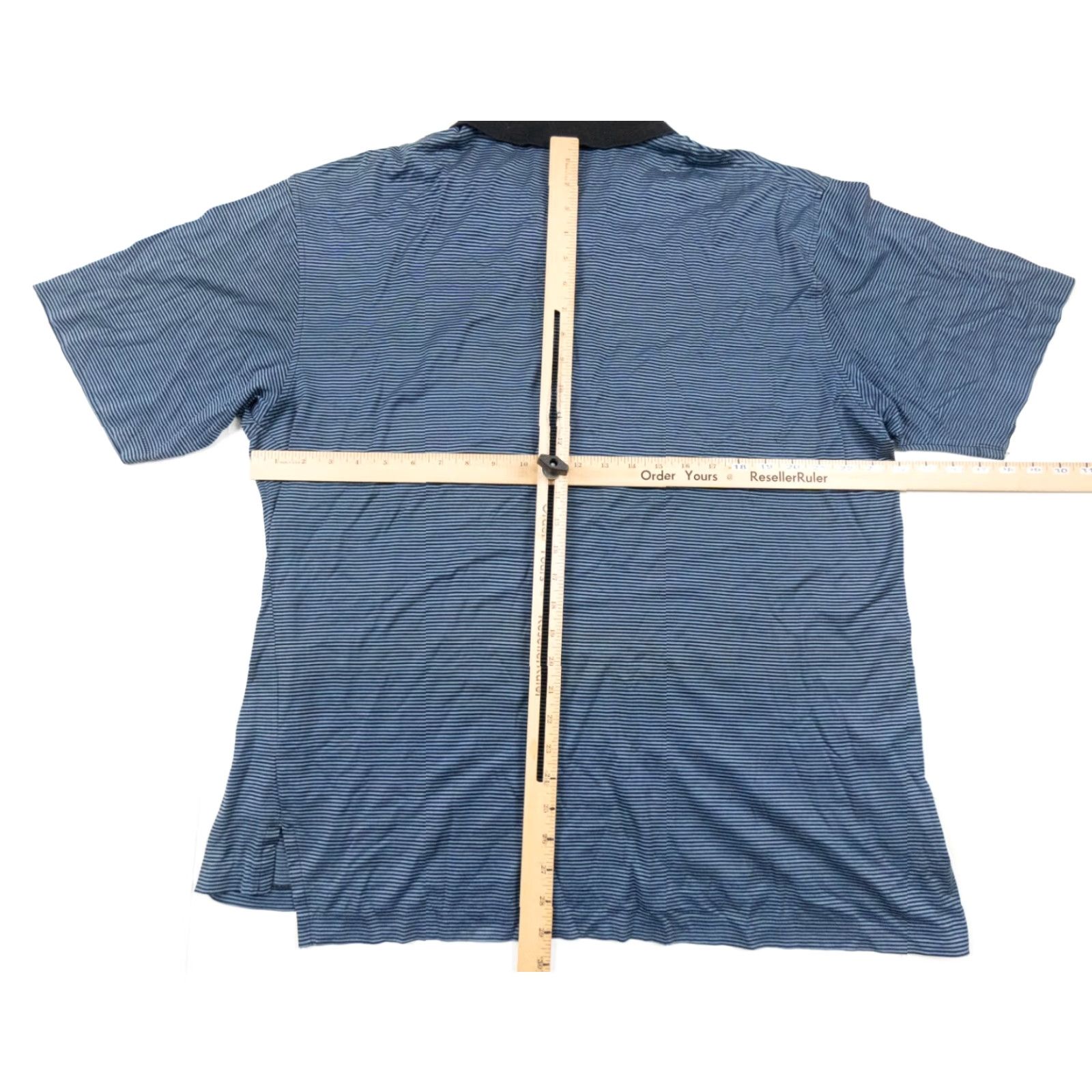 Vintage Pebble Beach Polo Shirt Adult Large Blue Striped Short Sleeve Golf Mens Size US L / EU 52-54 / 3 - 6 Thumbnail