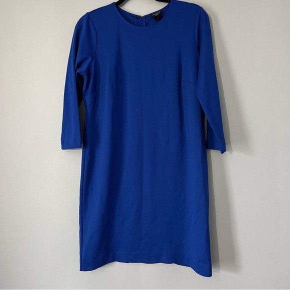 Ann Taylor Ann Taylor exposed back zipper Dress in blue size 10 petite Size L / US 10 / IT 46 - 1 Thumbnail