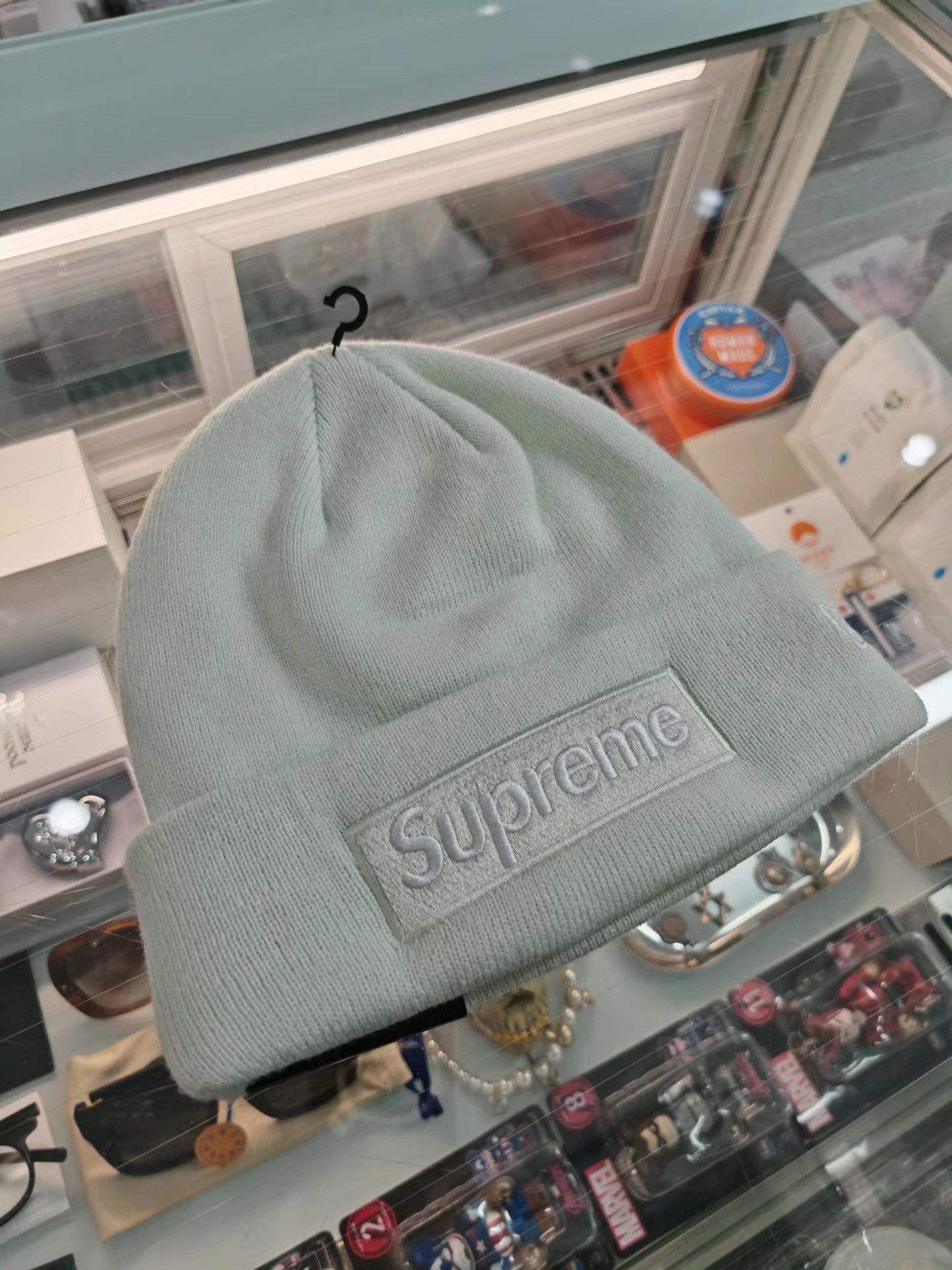 Supreme Supreme Box Logo Knit Beanie, Mint Green Brand New Q15 Size ONE SIZE - 1 Thumbnail