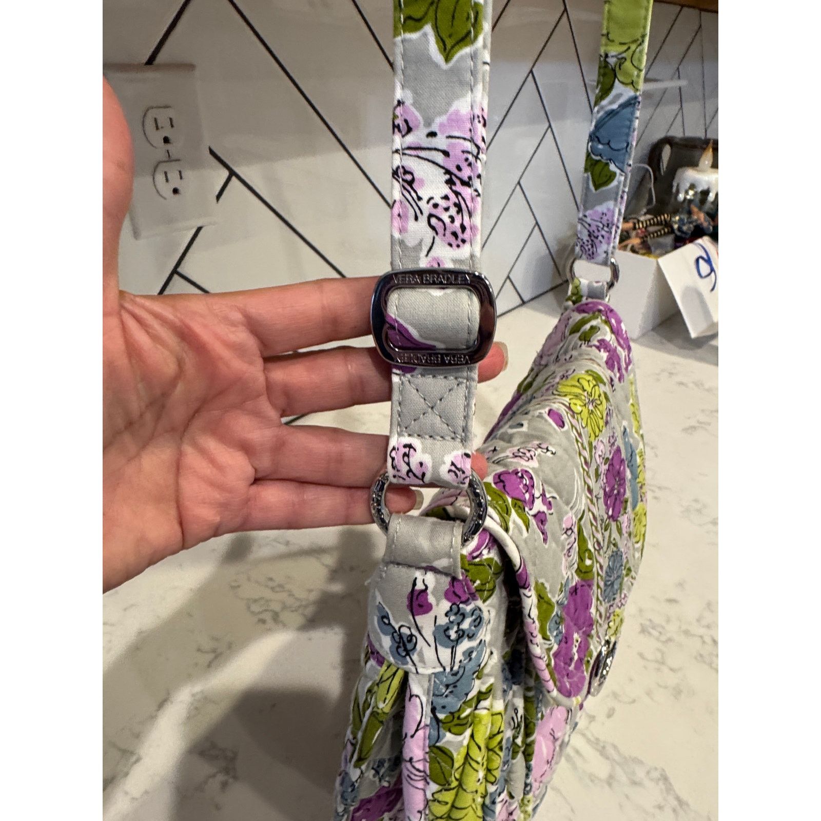 Vera Bradley Vera Bradley water color Floral Pattern Crossbody Purse Size ONE SIZE - 3 Thumbnail