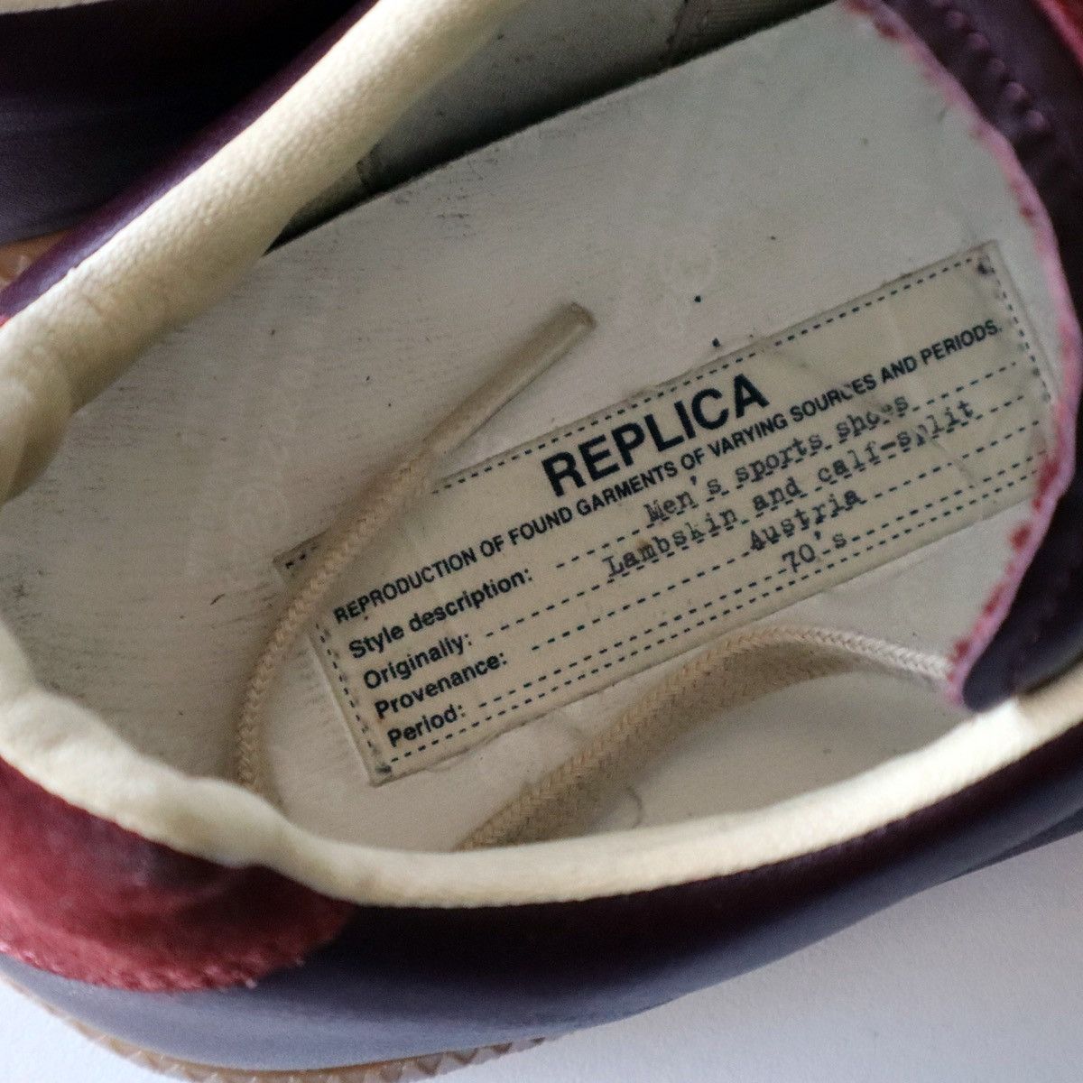 Maison Margiela 2015 Maison Margiela Burgundy Oxblood GATs Size US 10 / EU 43 - 23 Thumbnail
