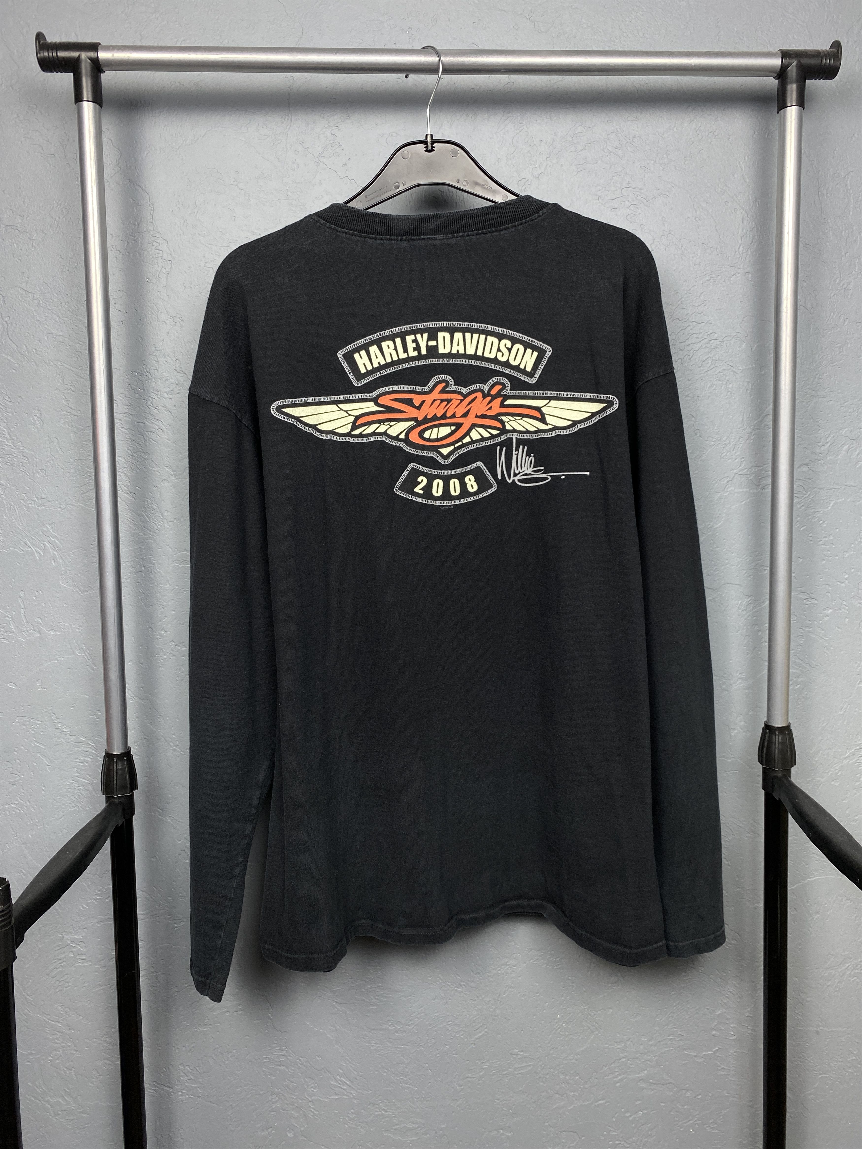 Harley Davidson Harley Davidson 2008 Vintage Long Sleeve T-Shirt Tee Size US XL / EU 56 / 4 - 1 Thumbnail
