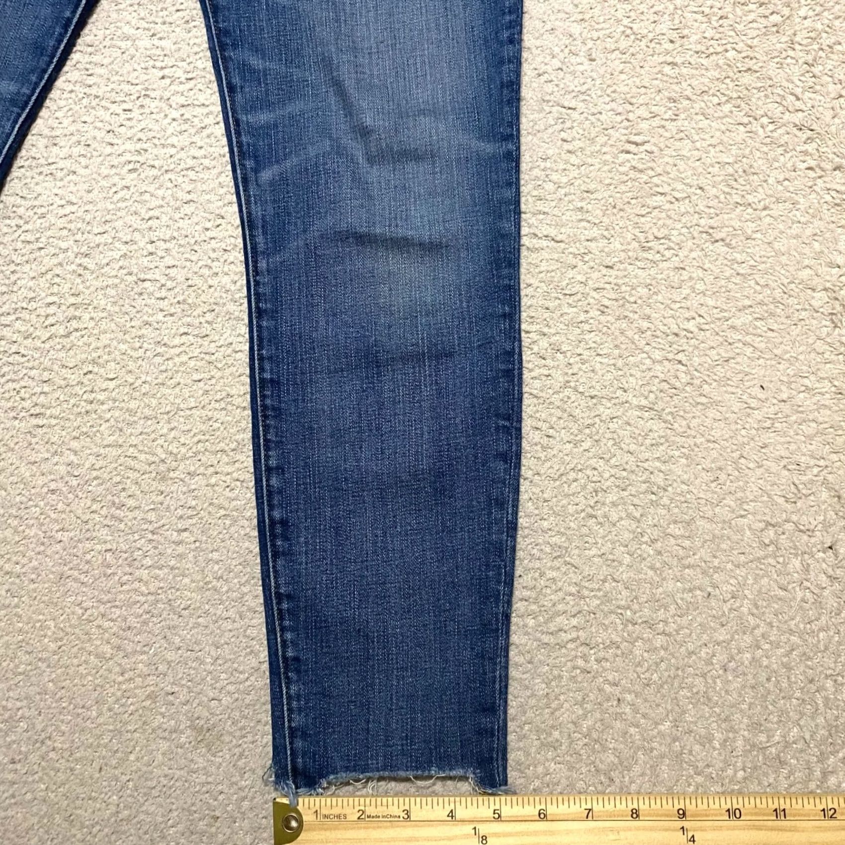 Madewell Madewell Jeans Womens 30 Blue Denim High Rise Skinny Crop Distressed Curvy Jeans Size 30" / US 8 / IT 44 - 6 Thumbnail