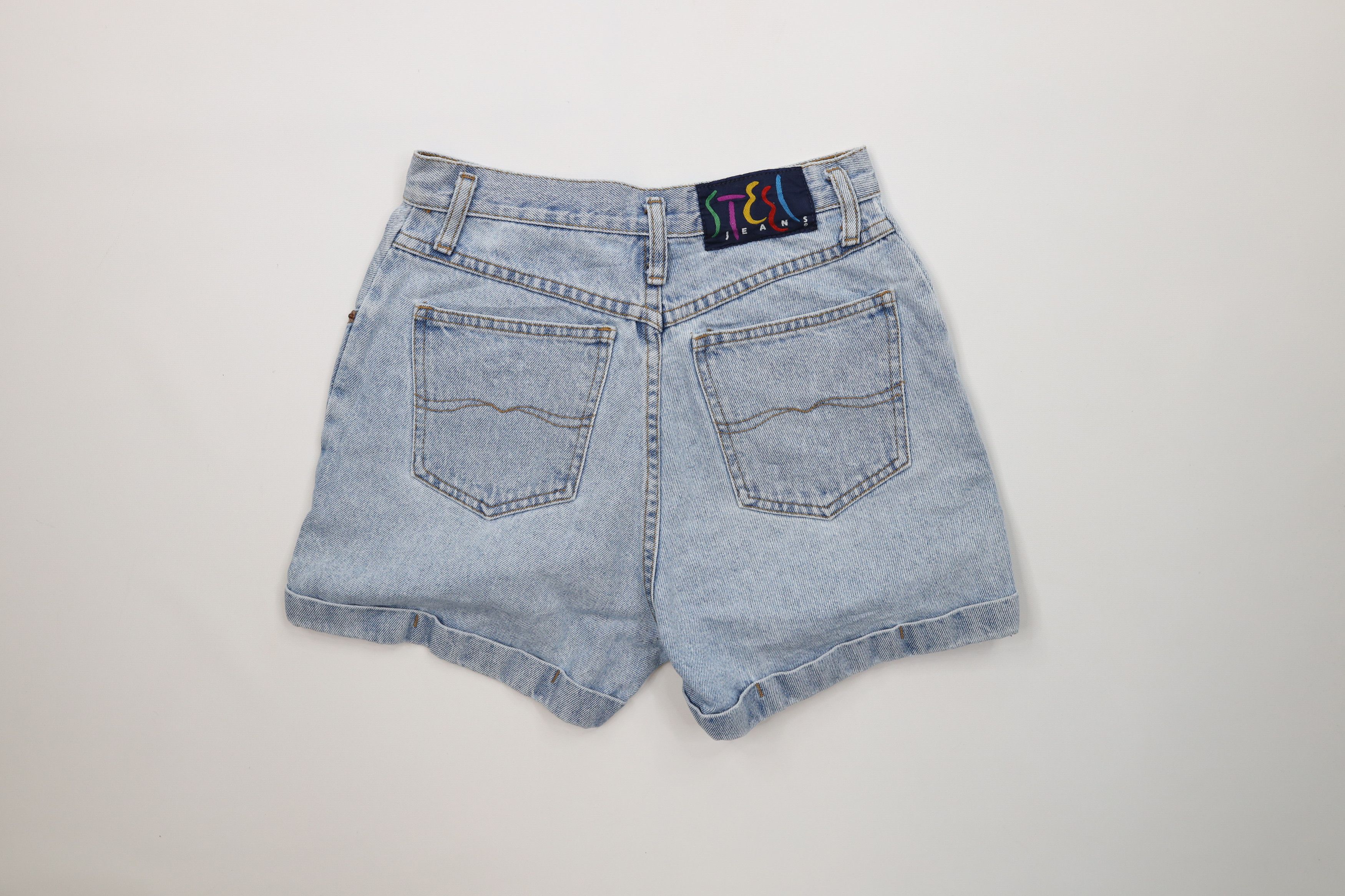 Vintage Vintage 90s Streetwear Cuffed Denim Jean Shorts Jorts USA Size 27" / US 4 / IT 40 - 11 Thumbnail