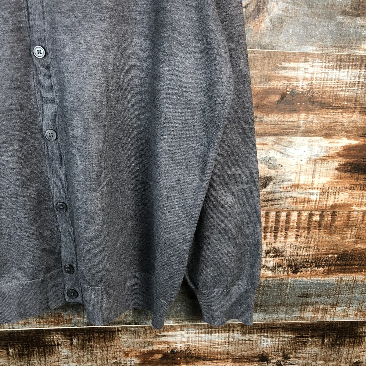 GU GU Grey Cardigan Knitwear #A1545 Size US XL / EU 56 / 4 - 8 Thumbnail